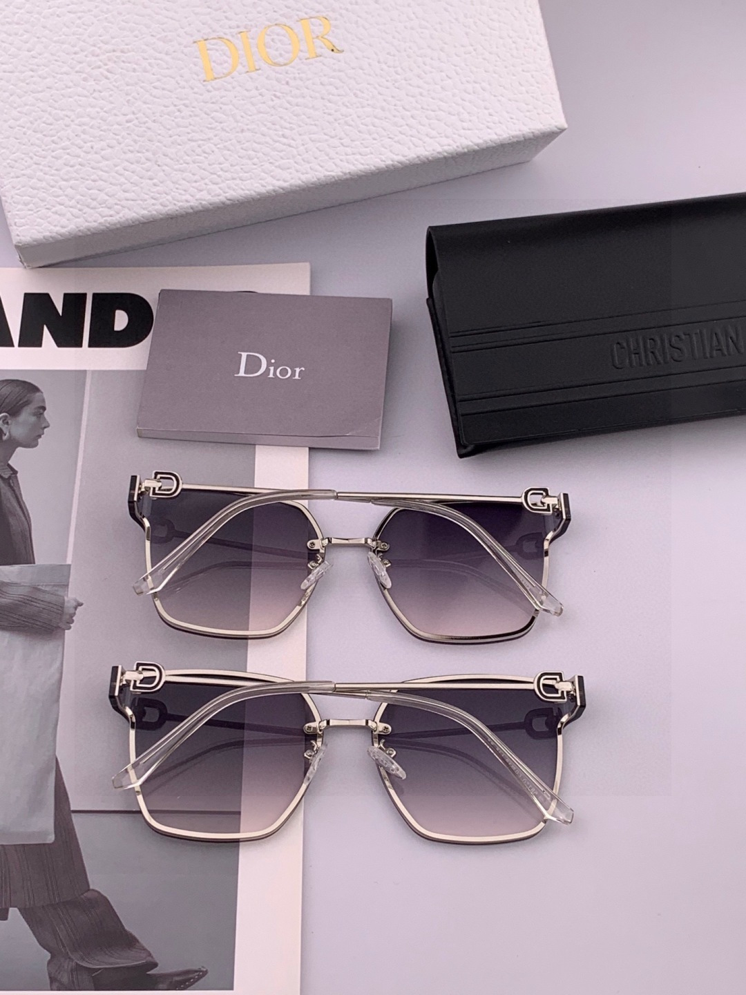 DIOR🌋☔️时尚无框太阳镜镜片 顶级奢侈品[强] 高品质[胜利][亲亲]🍦🍨 [得意] 气质非凡😄 🍫