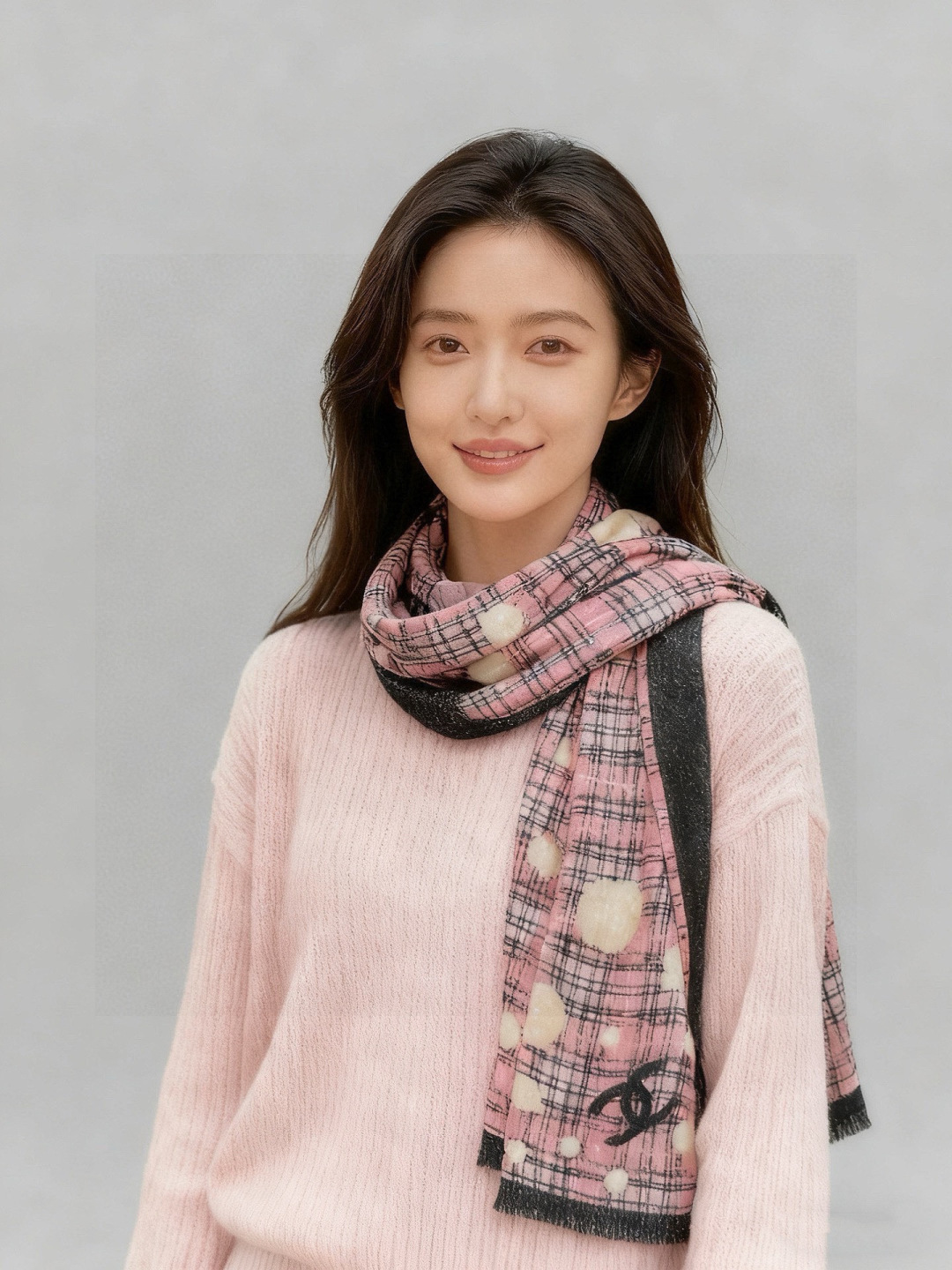 会发光发亮的围巾 💄💋新款客供亮片💖羊绒面料长巾 😘美翻了[流泪]【彩色山茶花银线长巾】御用殿堂级极‼️