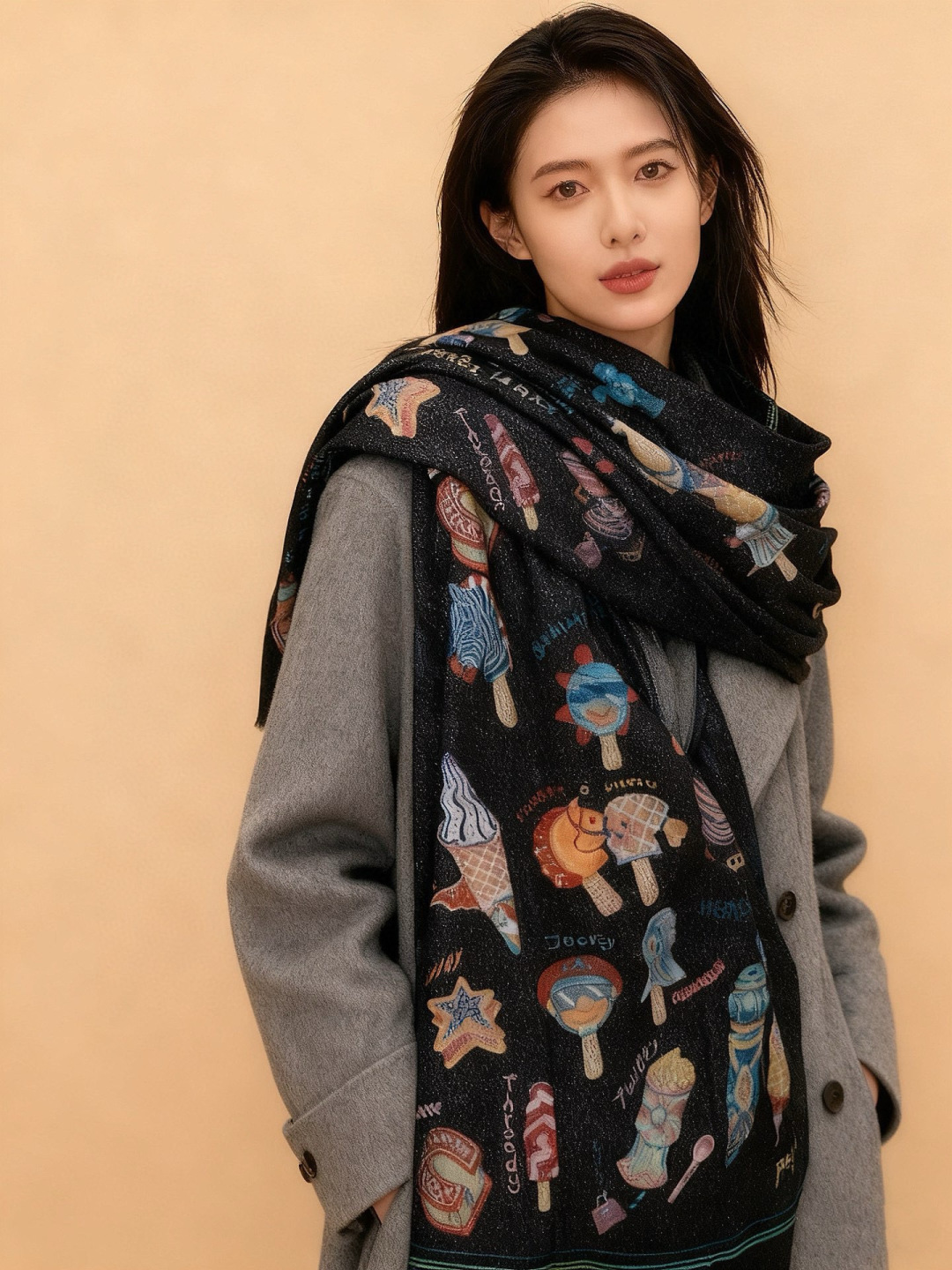 会发光发亮的围巾 新款🆕🏇🏇买了都说好看‼️推荐💕顶级工艺超值‼️爱马仕专柜爆款🎁💟立体呈现图案纹路实物