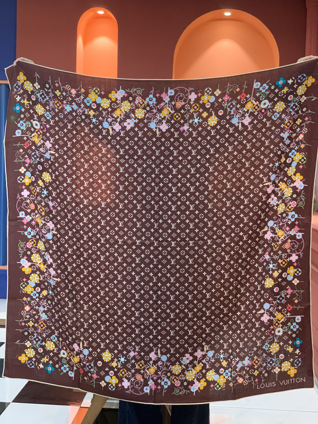 MONOGRAM INFINITY 140丝绒方巾【140顶级丝绒双面同色】Monogram Infin