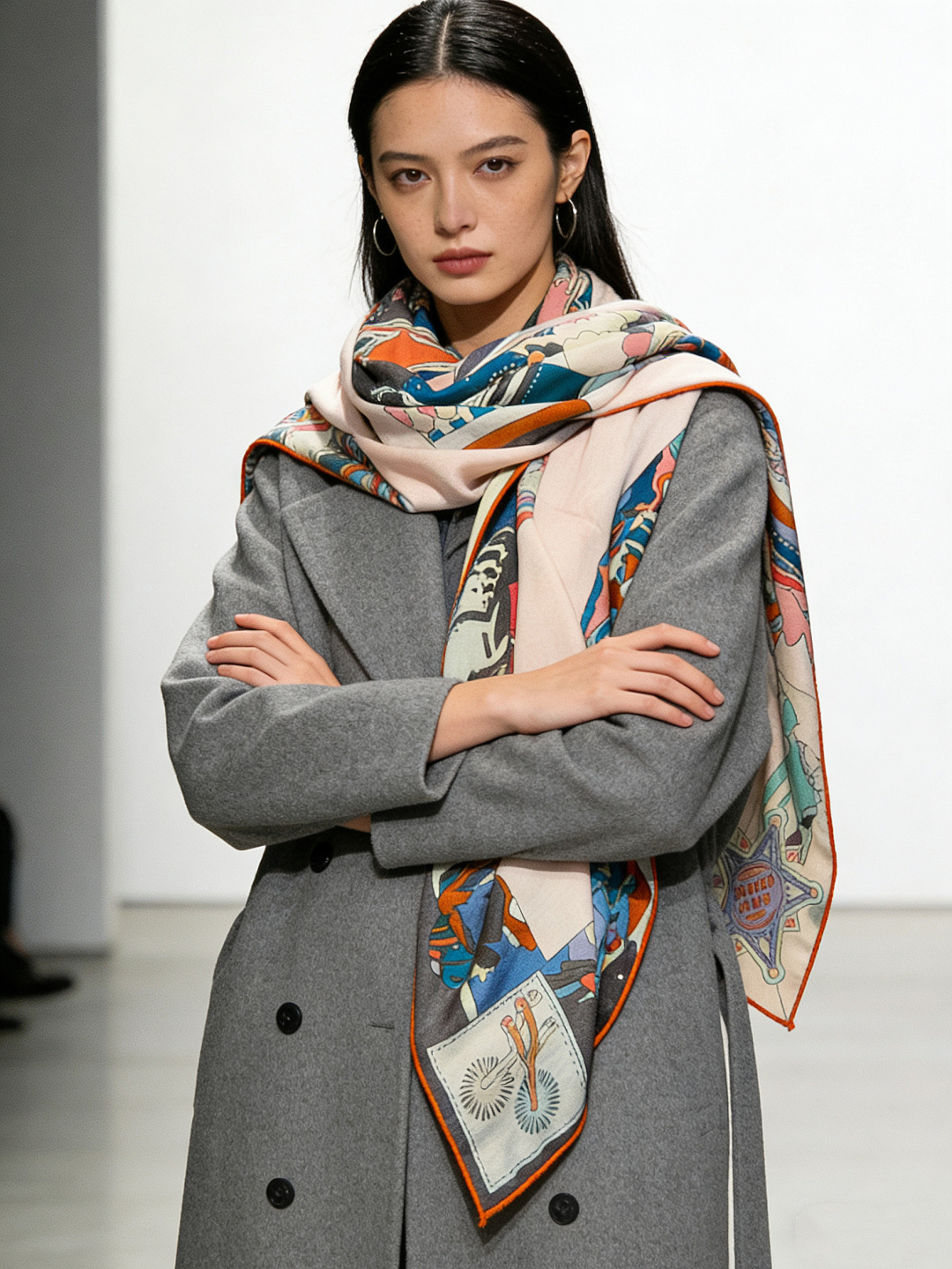 羊绒新款🆕👏👏买了都说好看‼️推荐💕爱马仕双面同色羊绒方巾【双面同色140】，顶级工艺超值‼️爱马仕专柜