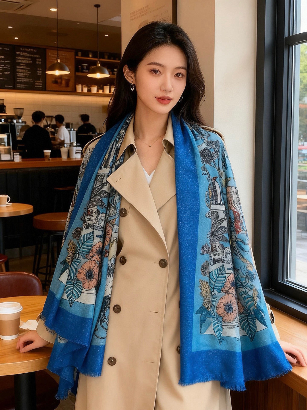 会发光发亮的围巾 羊绒新款🆕👏买了都说好看‼️推荐💕爱马仕双面同色羊绒方巾，【奇珍乐园】顶级工艺超值‼️