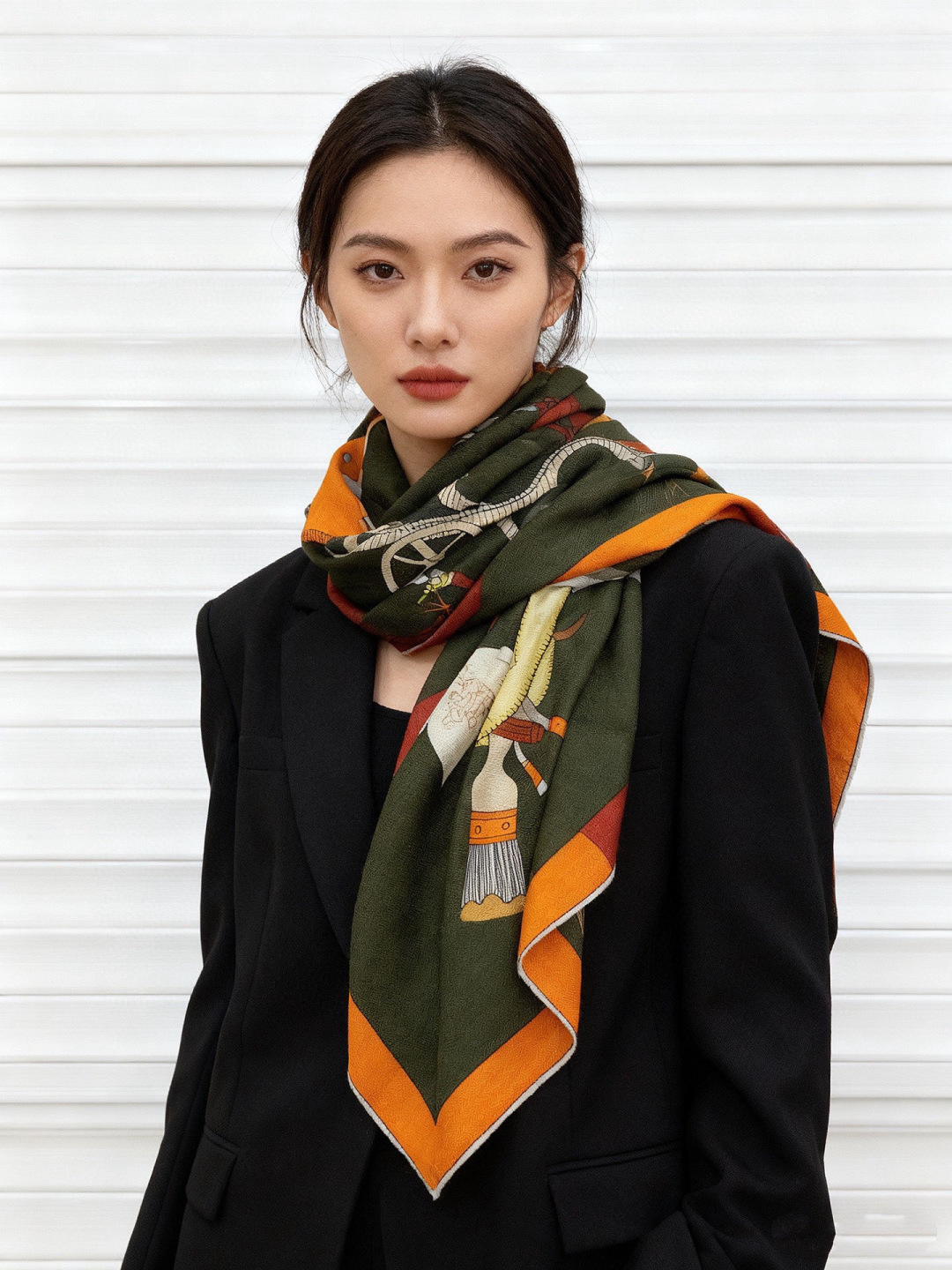 羊绒新款🆕👏👏买了都说好看‼️推荐💕爱马仕双面同色羊绒方巾【双面同色140】，顶级工艺超值‼️爱马仕专柜