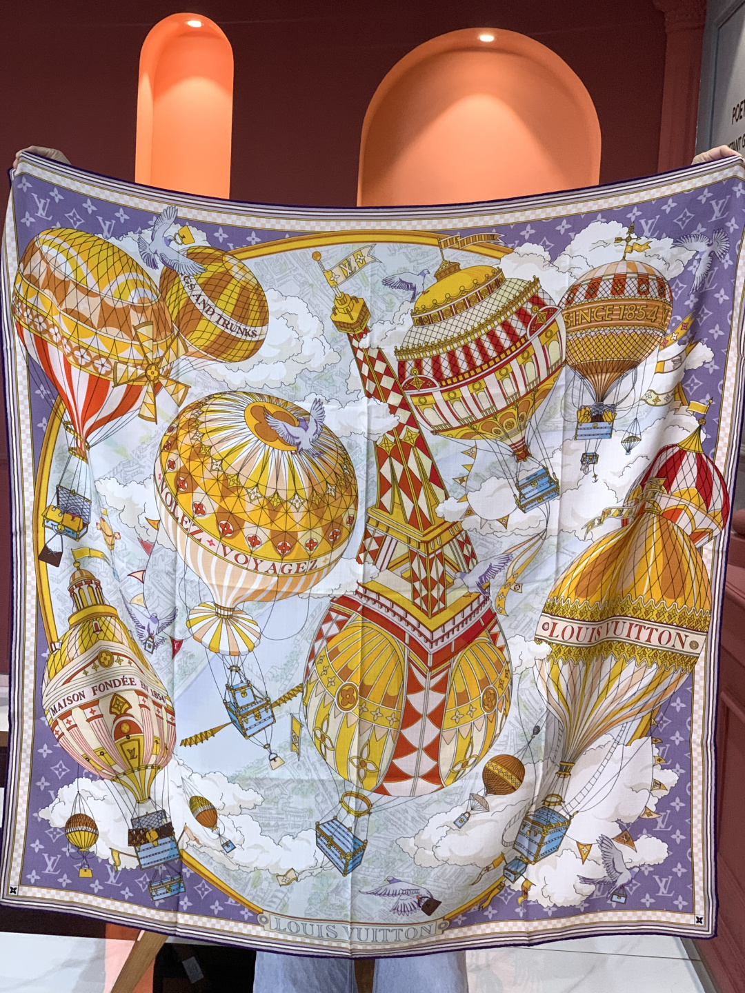 LV x TM 140披肩【140顶级丝绒双面同色披肩】本款LVxTMMonogram Multicol