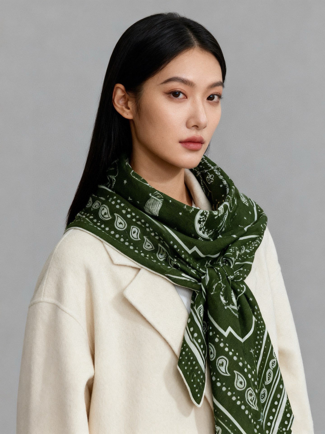 羊绒新款🆕👏👏买了都说好看‼️推荐💕爱马仕双面同色羊绒方巾【双面同色140】，顶级工艺超值‼️爱马仕专柜