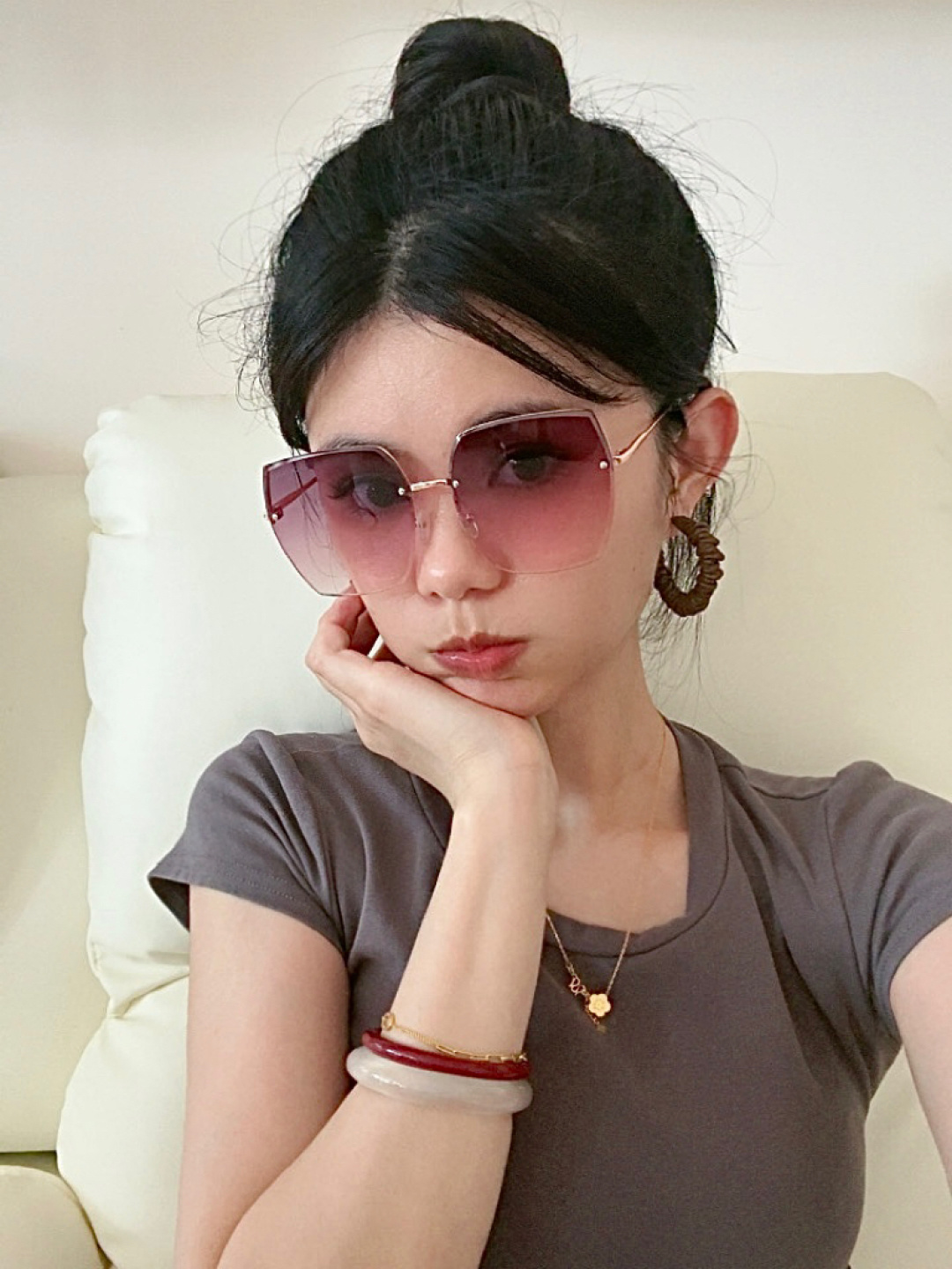 CHANE 香奈儿🌋☔️时尚无框太阳镜镜片 顶级奢侈品[强] 高品质[胜利][亲亲]🍦🍨 [得意] 气质