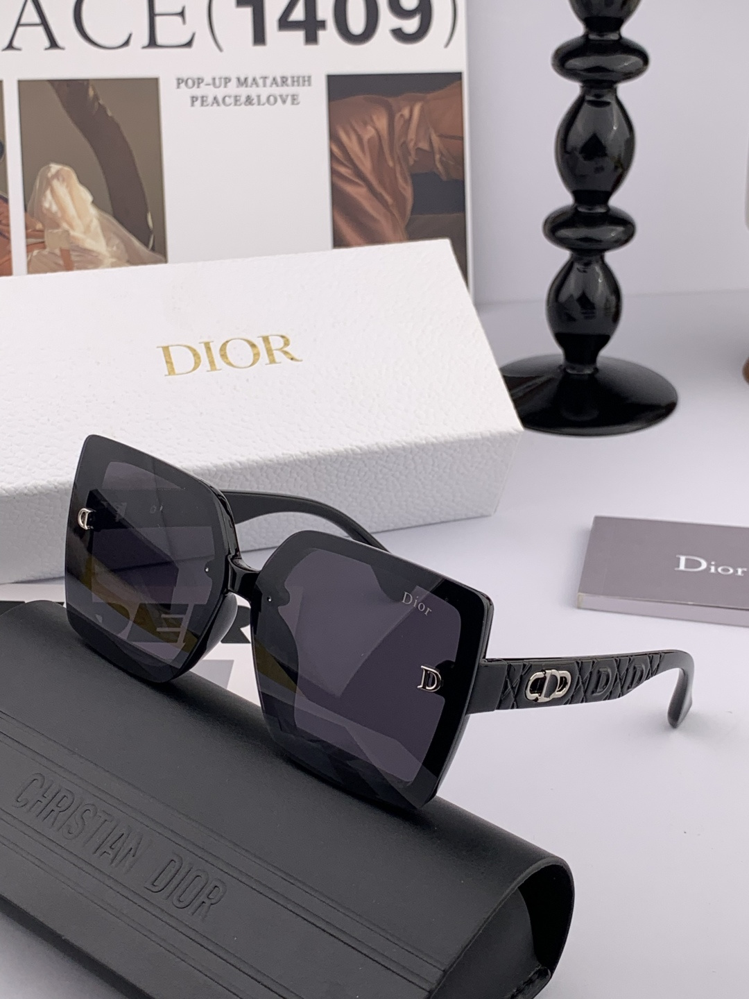 🔺 【DIOR-迪奥】2025开春新款 潮流爆款 时尚方框太阳镜 高品质 佩戴舒适 网红潮款墨镜 型号：