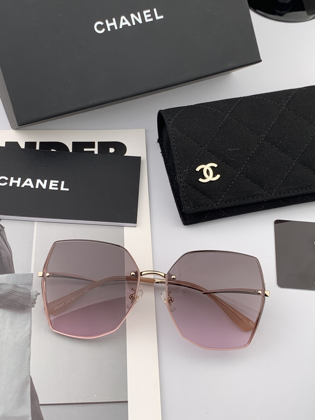 🔺 【香奈儿-尼龙偏光太阳镜】2025开春新款 潮流爆款 时尚多边形偏光太阳镜 高品质 佩戴舒适 网红潮