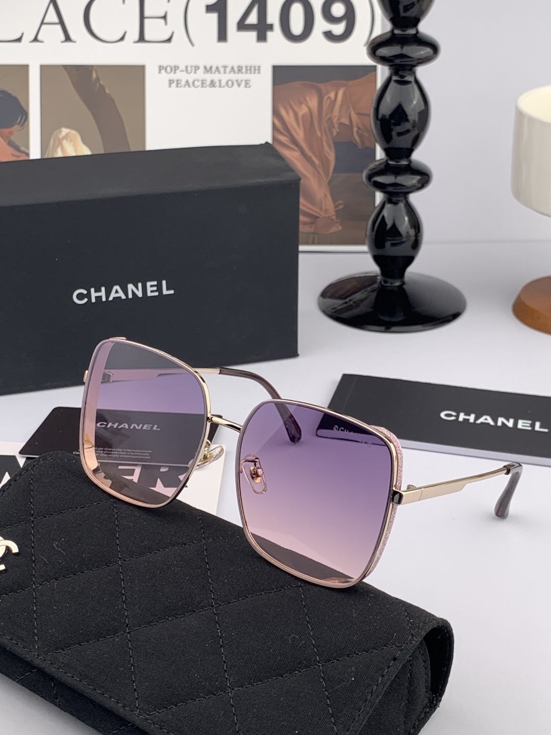 🔺 【香奈儿-尼龙偏光太阳镜】开春新款 潮流爆款 时尚多边形偏光太阳镜 高品质 佩戴舒适 网红潮款墨镜 