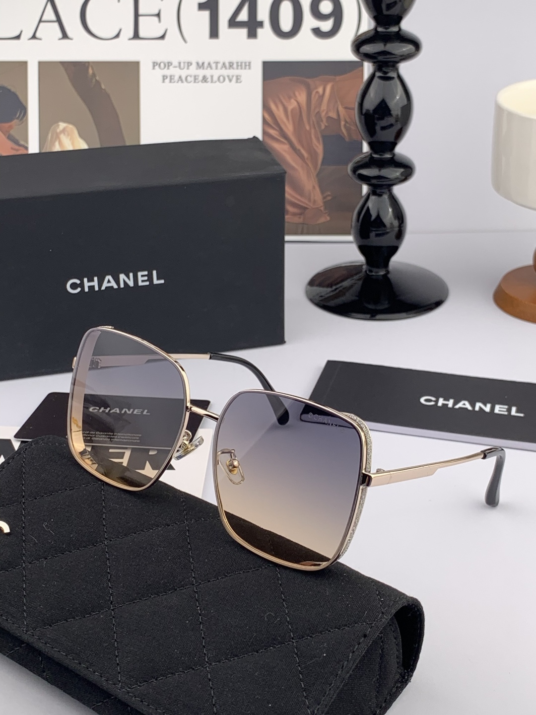 🔺 【香奈儿-尼龙偏光太阳镜】开春新款 潮流爆款 时尚多边形偏光太阳镜 高品质 佩戴舒适 网红潮款墨镜 