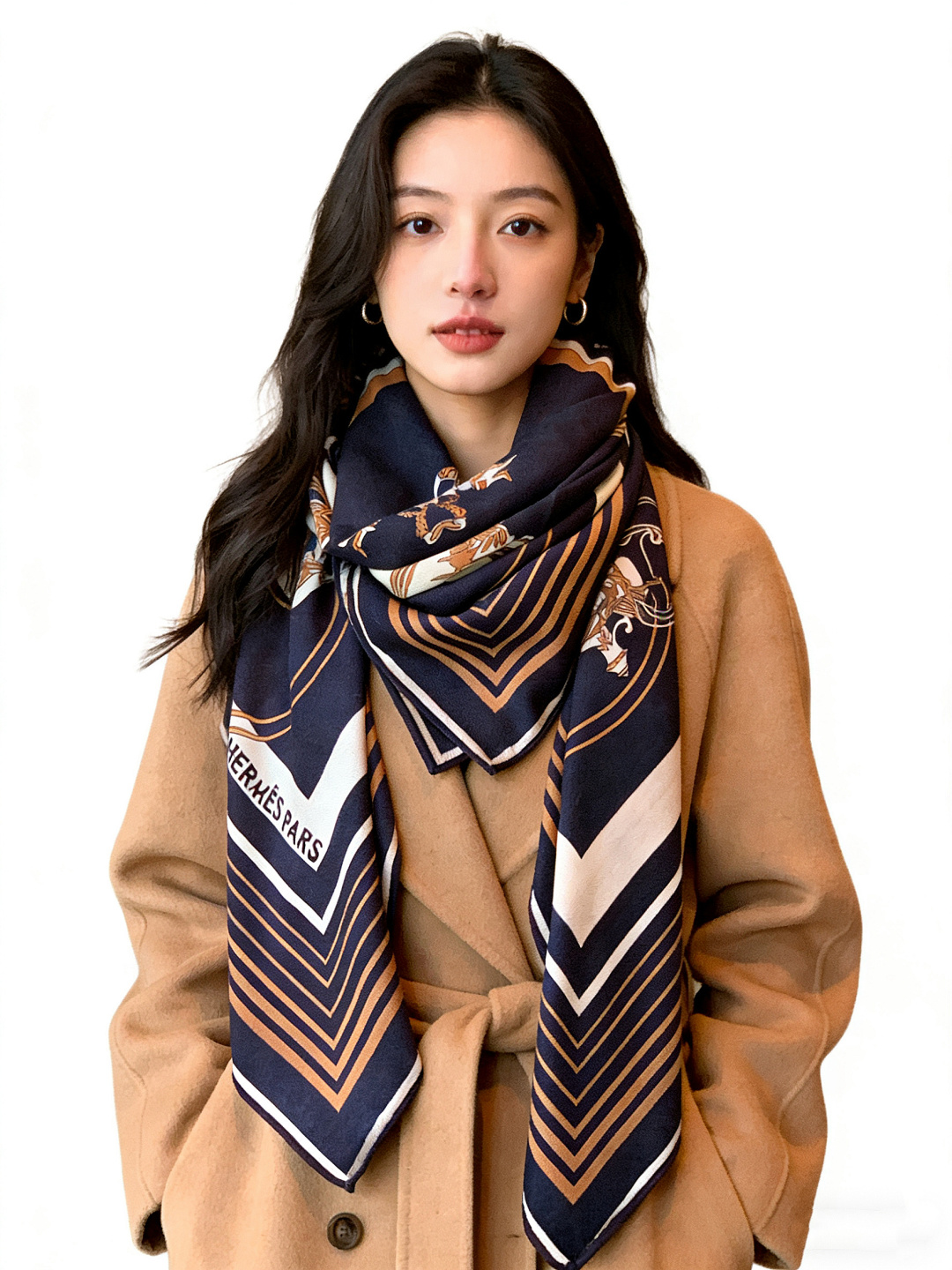 羊绒新款🆕👏👏买了都说好看‼️推荐💕爱马仕双面同色羊绒方巾【双面同色140】，顶级工艺超值‼️爱马仕专柜