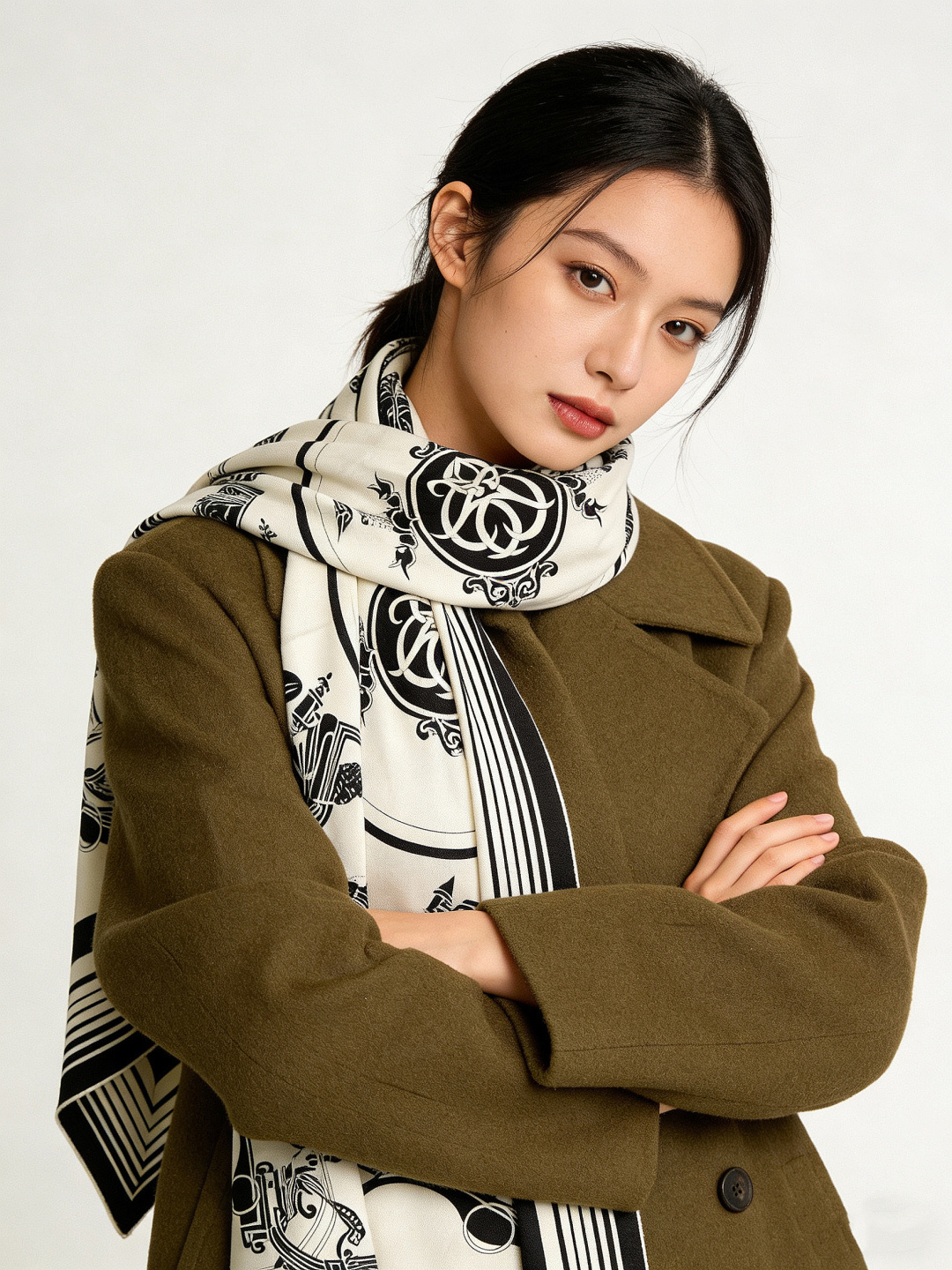 羊绒新款🆕👏👏买了都说好看‼️推荐💕爱马仕双面同色羊绒方巾【双面同色140】，顶级工艺超值‼️爱马仕专柜