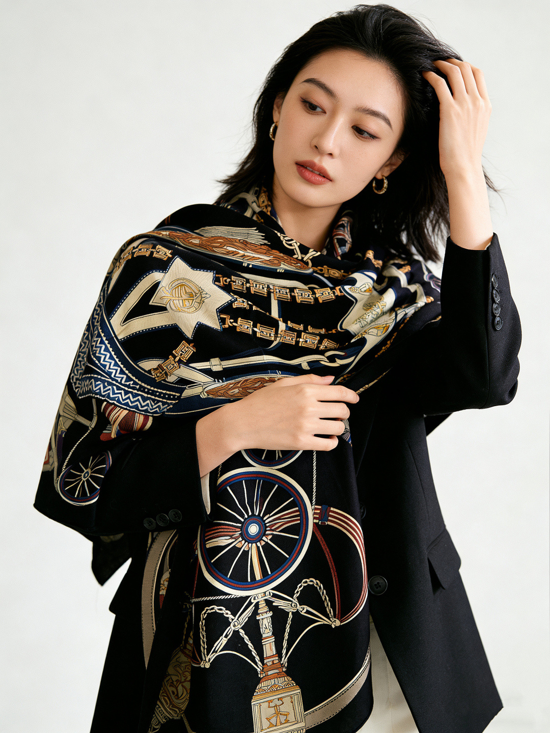 羊绒新款🆕👏👏买了都说好看‼️推荐💕爱马仕双面同色羊绒方巾【双面同色140】，顶级工艺超值‼️爱马仕专柜