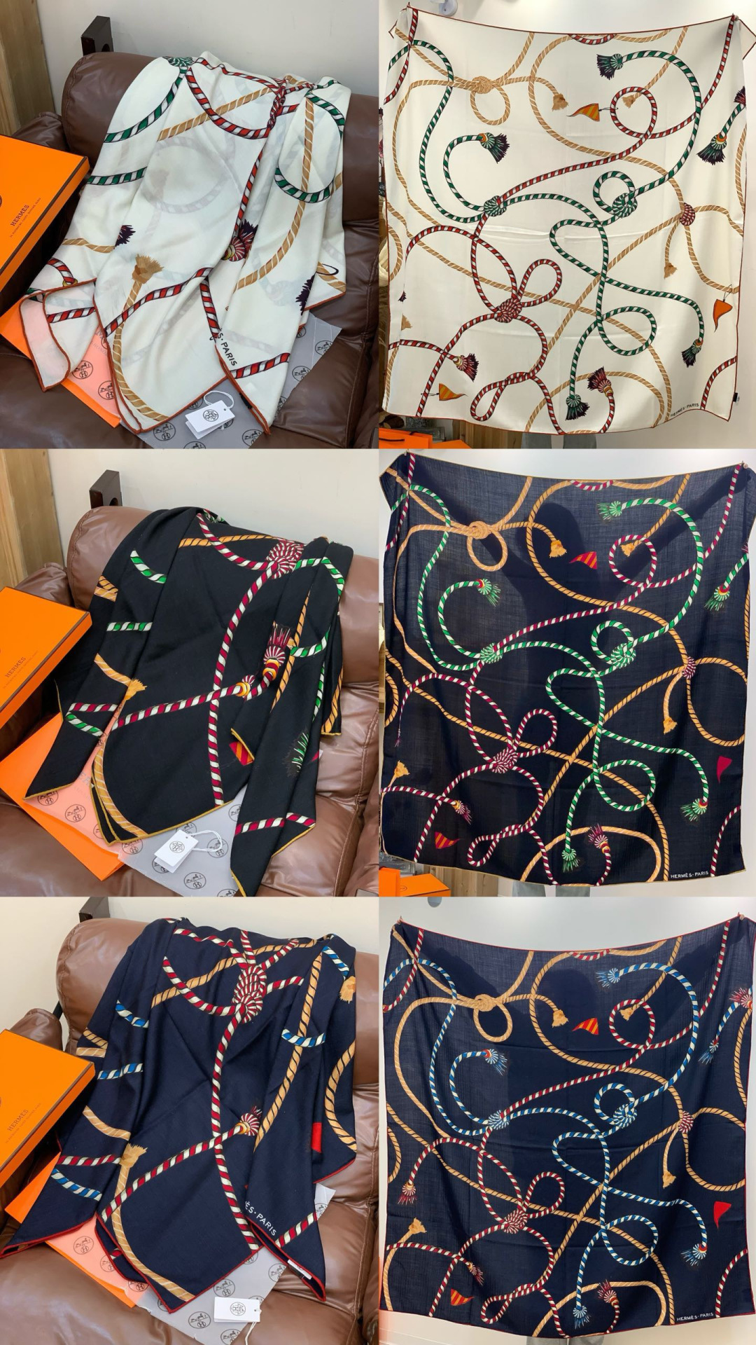 羊绒新款🆕👏👏买了都说好看‼️推荐💕爱马仕双面同色羊绒方巾【双面同色140】，顶级工艺超值‼️爱马仕专柜