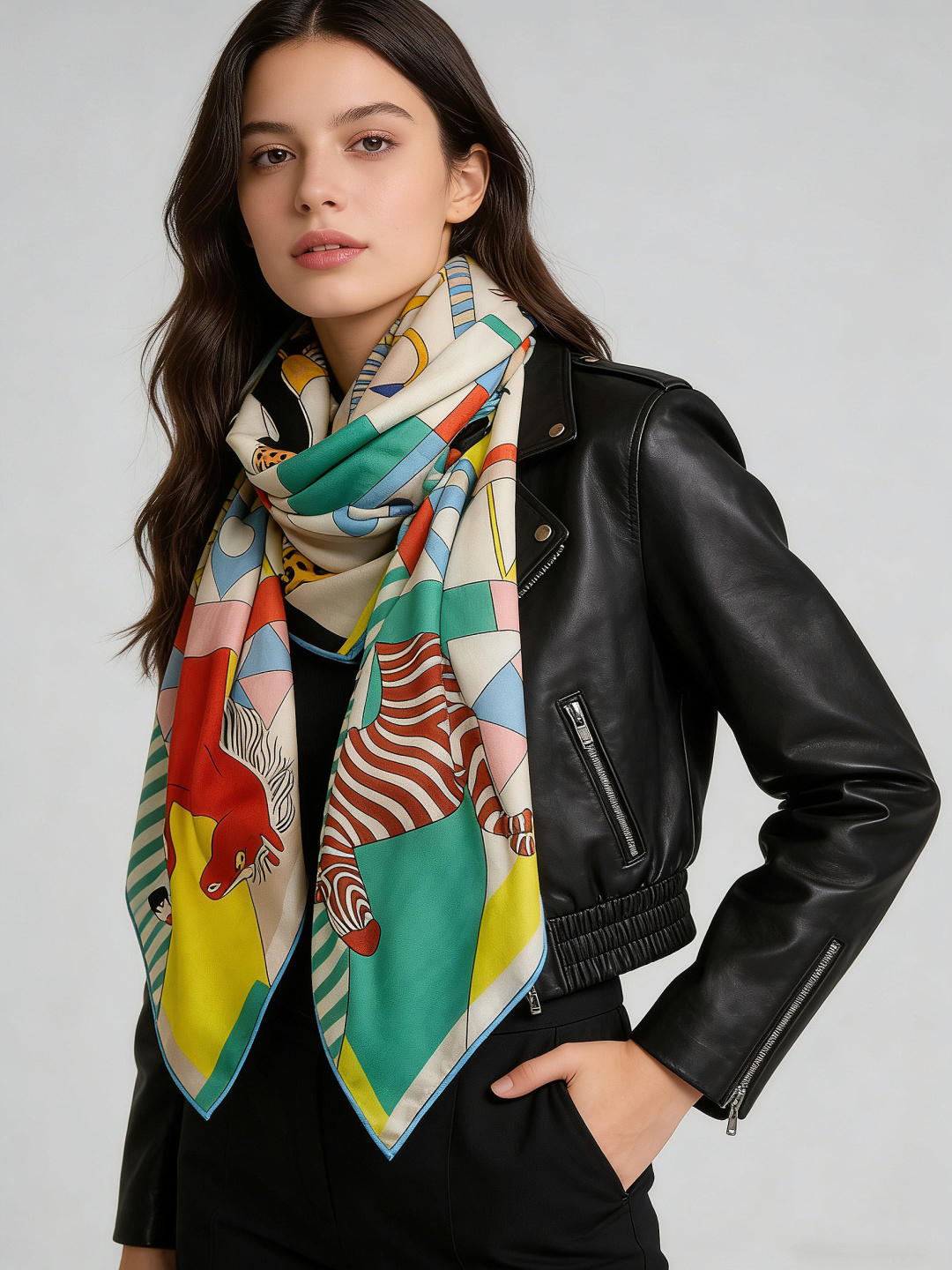 羊绒新款🆕👏👏买了都说好看‼️推荐💕爱马仕双面同色羊绒方巾【双面同色140】，顶级工艺超值‼️爱马仕专柜