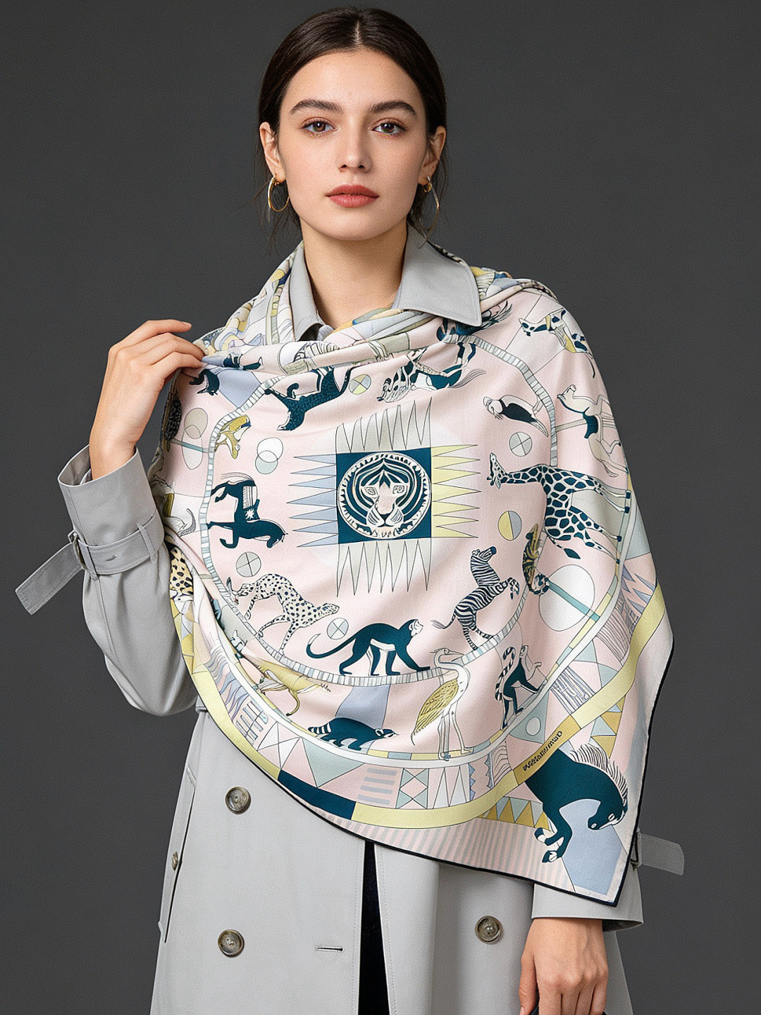 羊绒新款🆕👏👏买了都说好看‼️推荐💕爱马仕双面同色羊绒方巾【双面同色140】，顶级工艺超值‼️爱马仕专柜