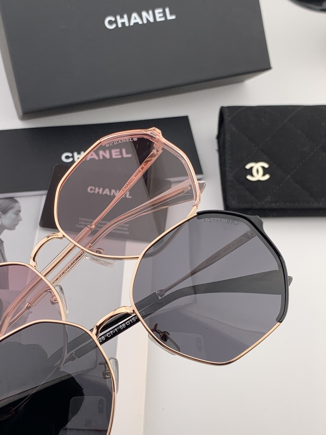 香奈儿🔺Chanel🔻2025官方众多明星同款[色]香奈儿‼‼新款大框偏光墨镜 🌈🌈宝丽来超清偏光太阳镜