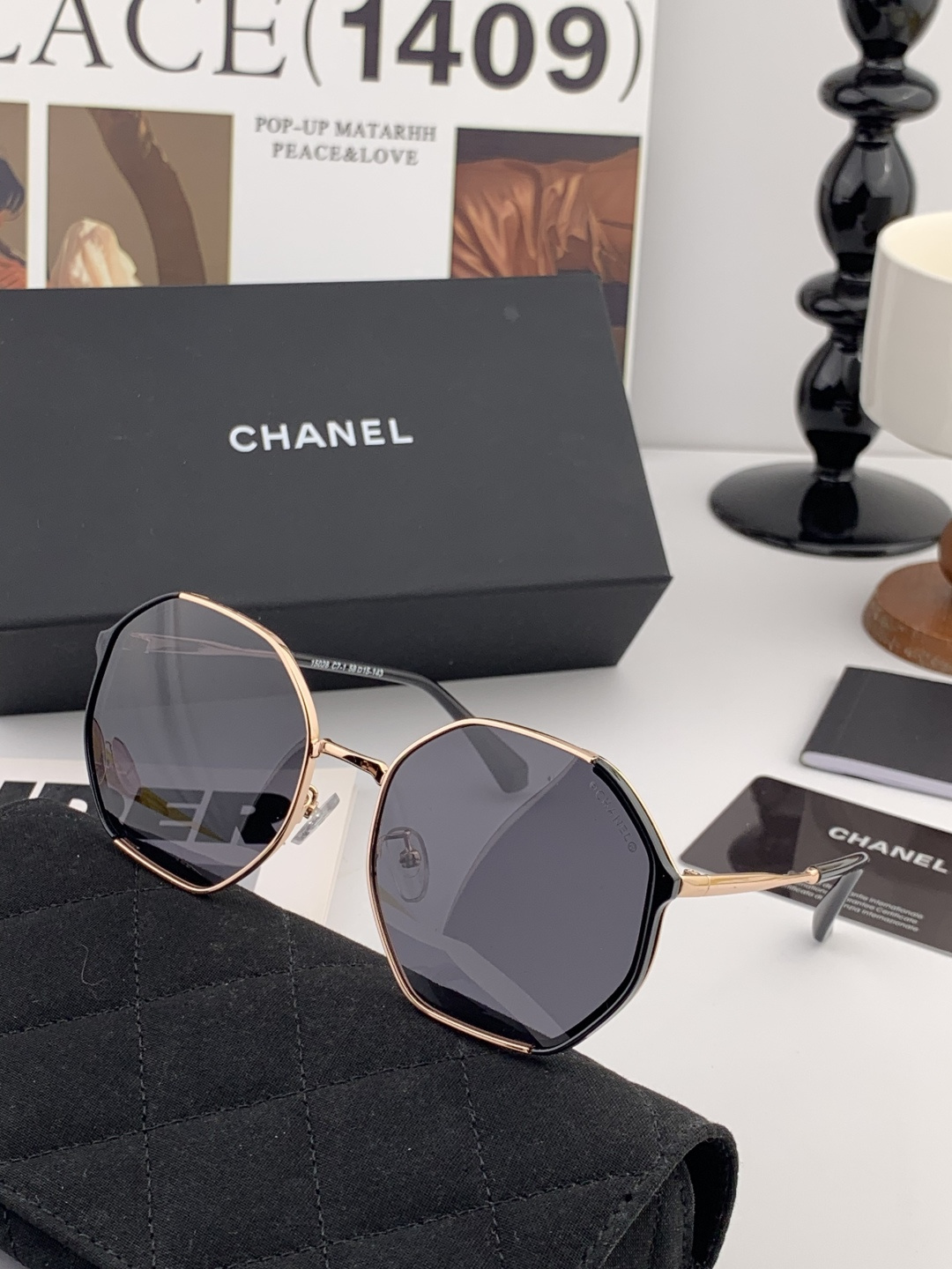 香奈儿🔺Chanel🔻2025官方众多明星同款[色]香奈儿‼‼新款大框偏光墨镜 🌈🌈宝丽来超清偏光太阳镜