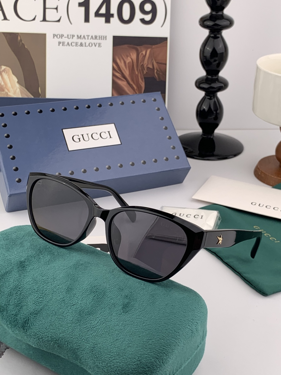 🔺 【GUCCI】2025开春新款 潮流爆款 时尚方框偏光太阳镜 高品质 佩戴舒适 网红潮款墨镜 女士高
