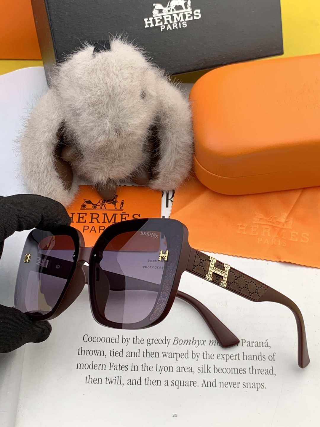 【TR偏光系列】爱马仕 经典的方框设计，不挑脸型，无论搭配大衣还是连衣裙都非常显气质尼龙偏光镜片预防紫外