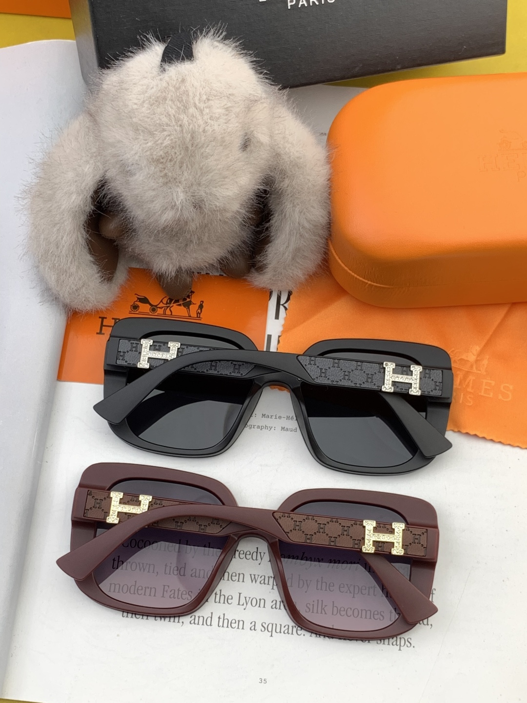 【TR偏光系列】爱马仕 经典的方框设计，不挑脸型，无论搭配大衣还是连衣裙都非常显气质尼龙偏光镜片预防紫外