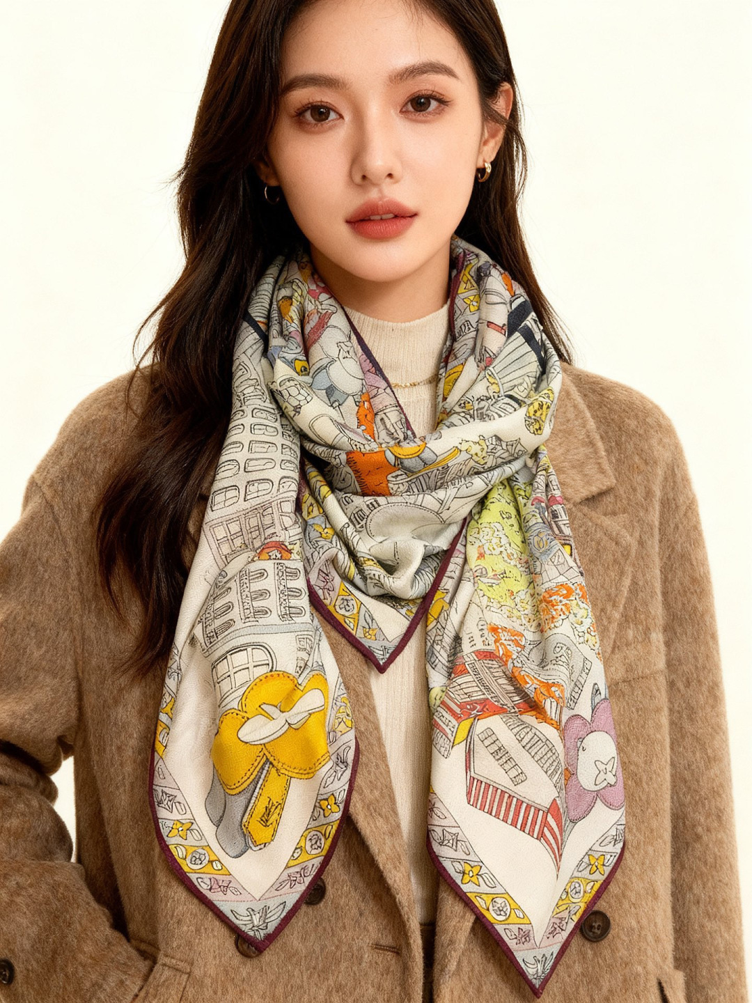 🆕L.viP 定制级别 【双面同色高奢丝绒方巾，baby绒级别的超柔触感】只有我家的品质才能叫丝绒方巾路