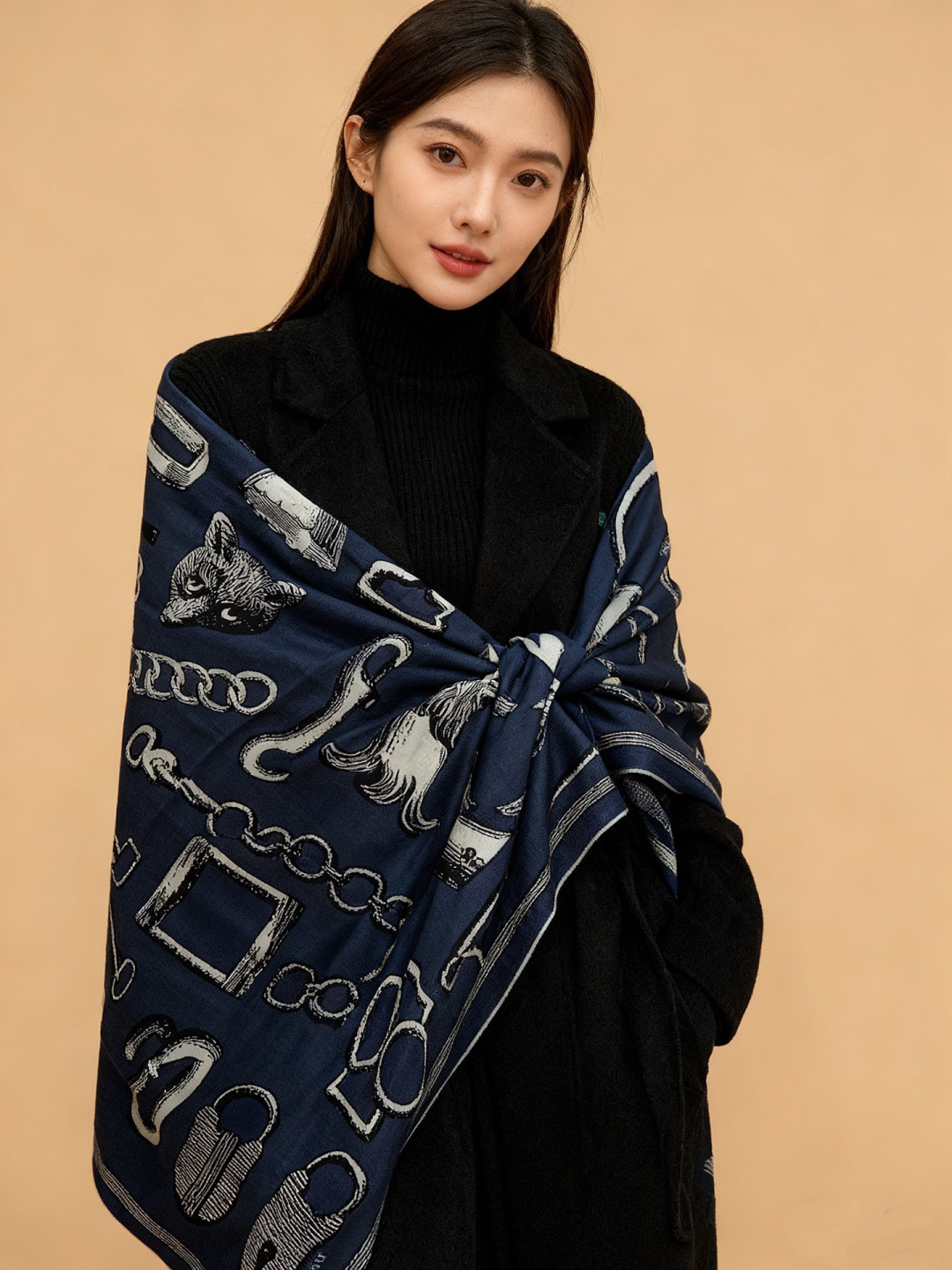 爱马仕(Hermes)【💗】 | “马具故事的诗意回顾”140披肩 【上新❤️】 永远秉承高品质手工卷边