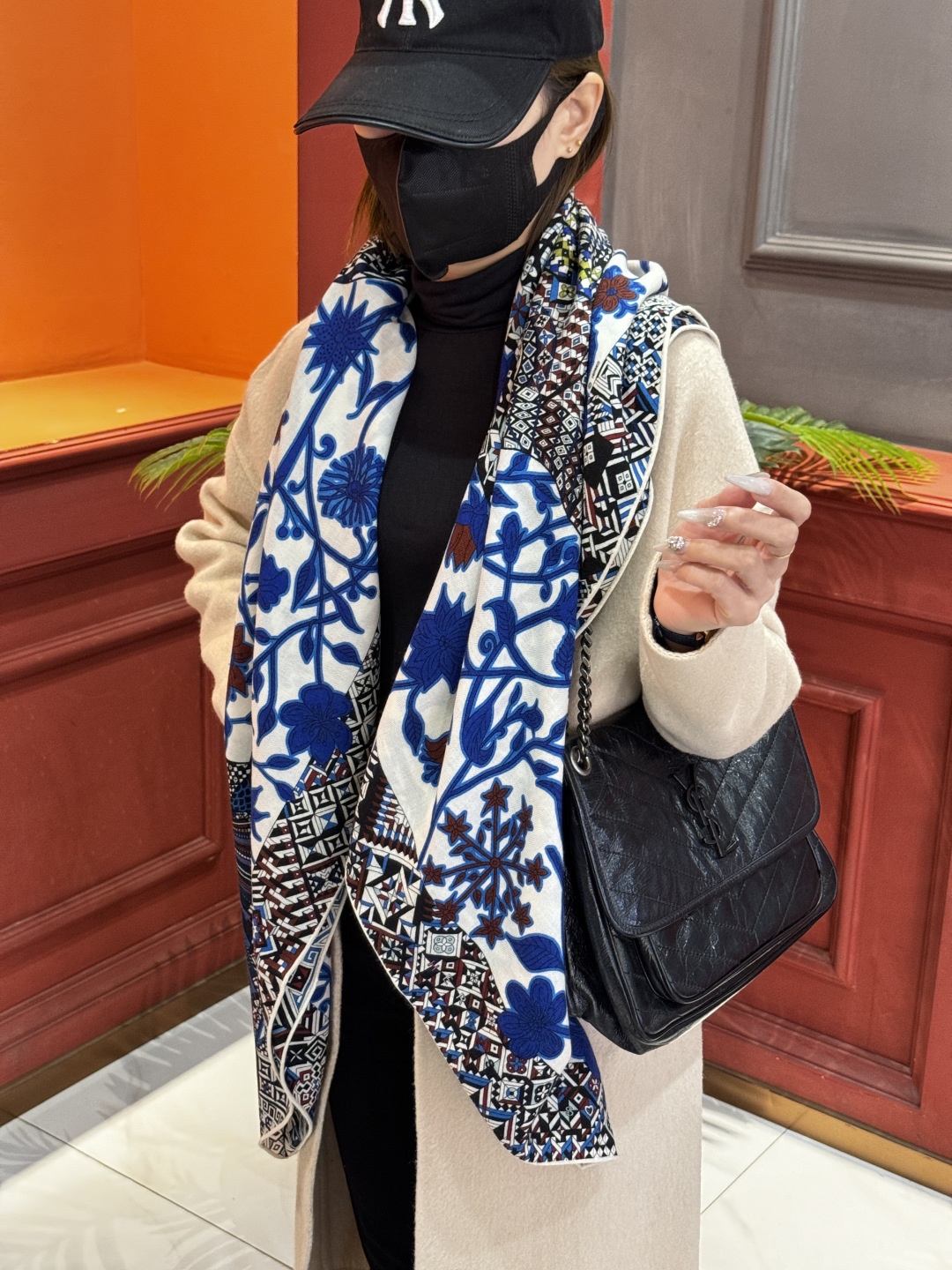 羊绒新款🆕👏👏买了都说好看‼️推荐💕爱马仕双面同色羊绒方巾【美洲豹与蜂鸟双面同色140】，顶级工艺超值‼