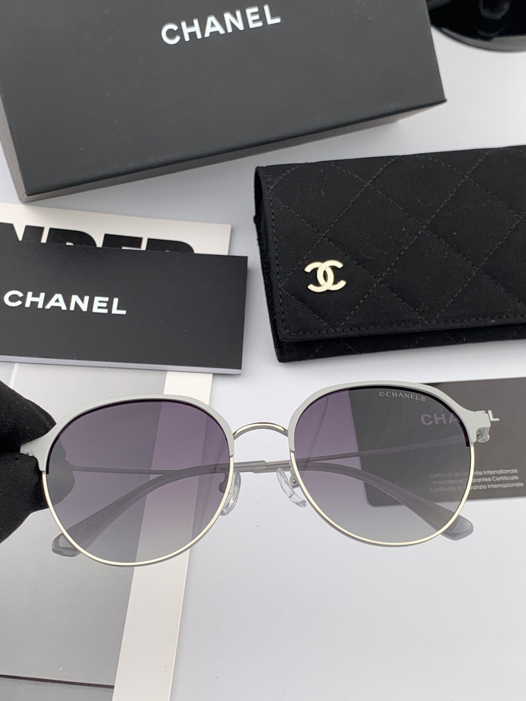 🔺 【香奈儿】2025开春新款 潮流爆款 时尚圆框太阳镜 高品质 佩戴舒适 网红潮款墨镜 女士高清太阳镜