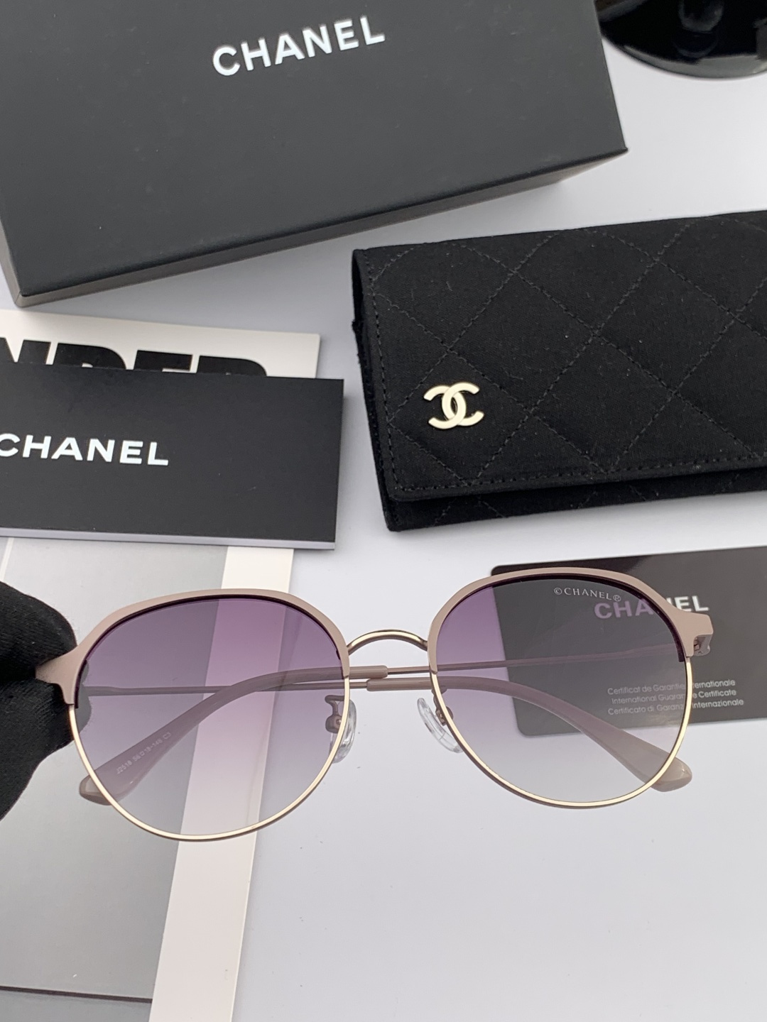 🔺 【香奈儿】2025开春新款 潮流爆款 时尚圆框太阳镜 高品质 佩戴舒适 网红潮款墨镜 女士高清太阳镜