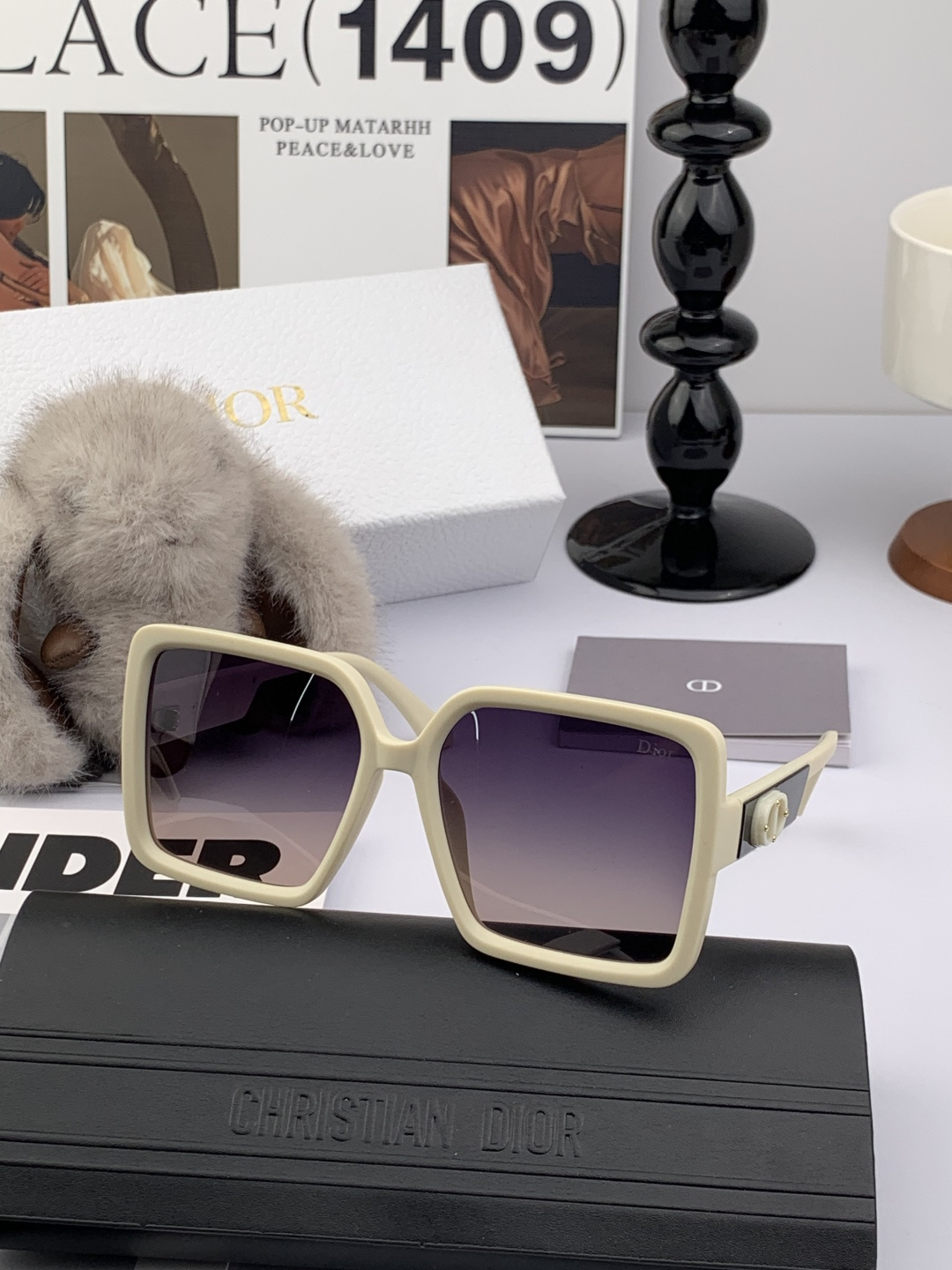 🔺 【DIOR-迪奥】2025开春新款 潮流爆款 时尚方框偏光太阳镜 高品质 佩戴舒适 网红潮款墨镜 女