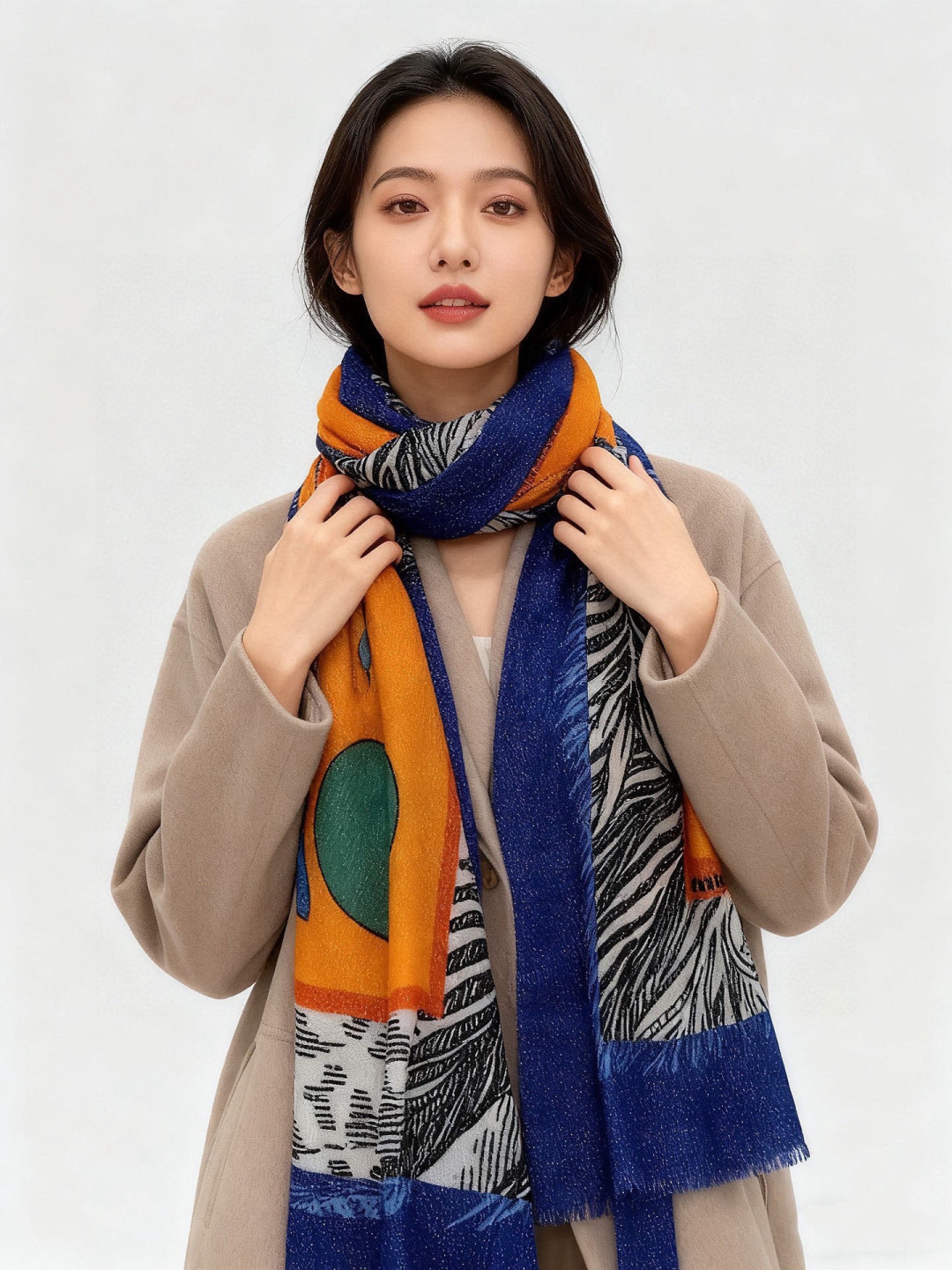 会发光发亮的围巾 爱马仕 专柜同步 买了都说好看羊绒印花‼️推荐💕顶级工艺超值‼️爱马仕专柜爆款🎁🎁羊绒