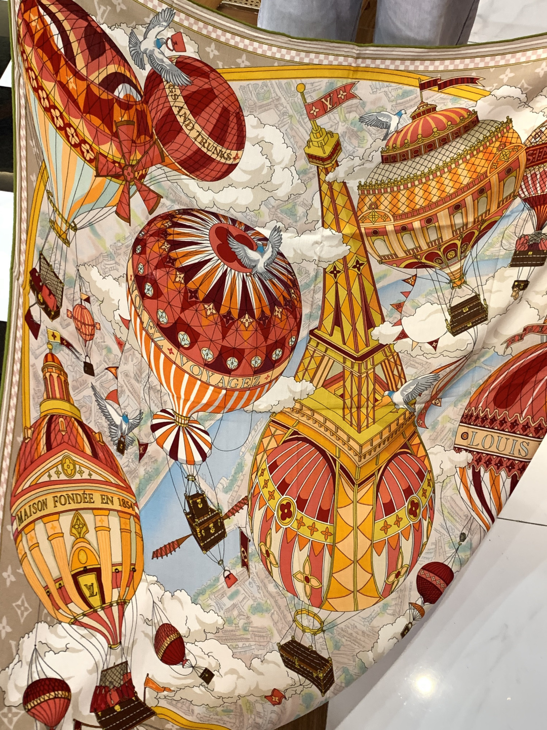 LV x TM 140披肩【140顶级丝绒双面同色披肩】本款LVxTMMonogram Multicol