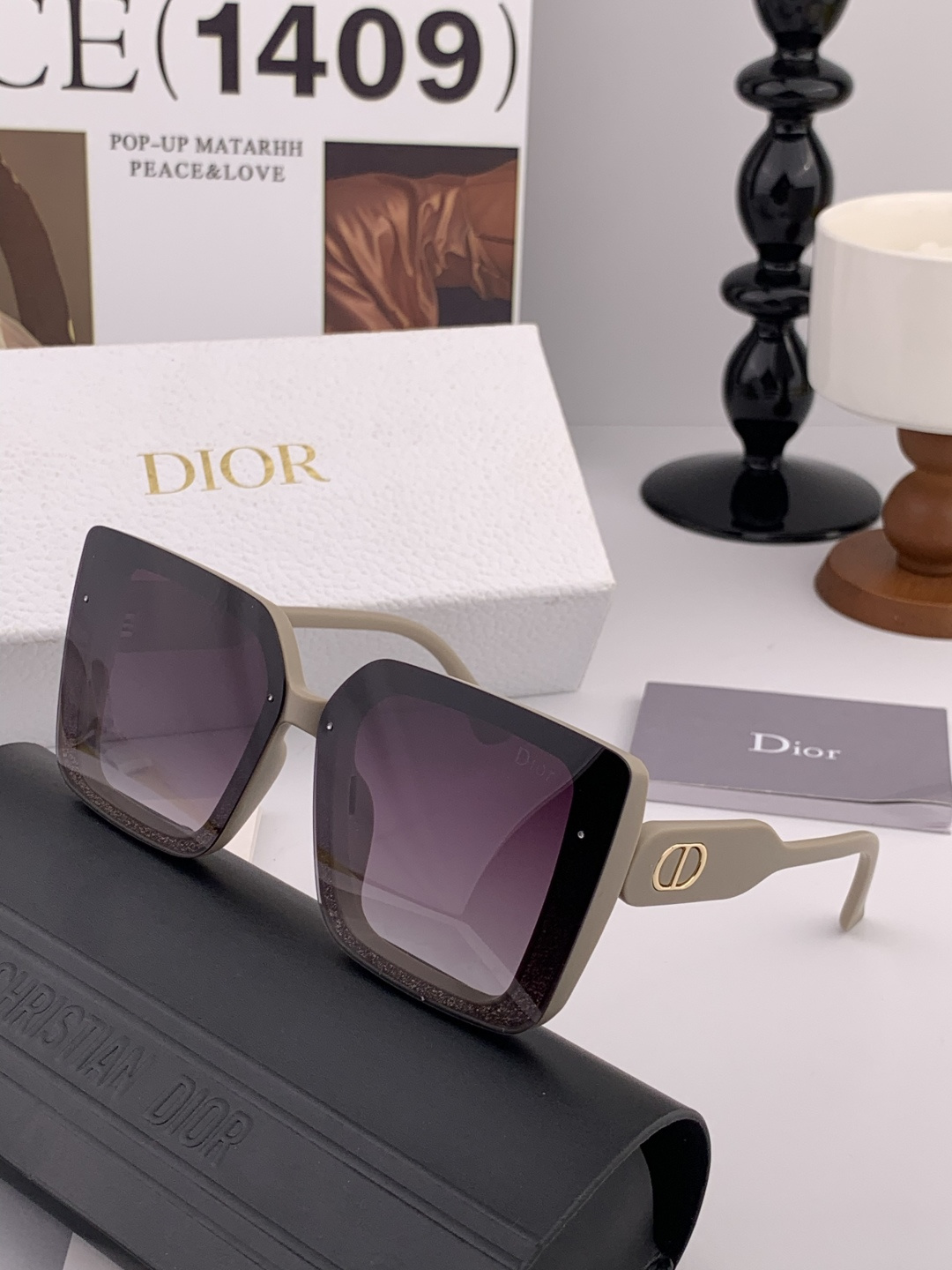 🔺 【DIOR-迪奥】2025开春新款 潮流爆款 时尚方框偏光太阳镜 高品质 佩戴舒适 网红潮款墨镜 型