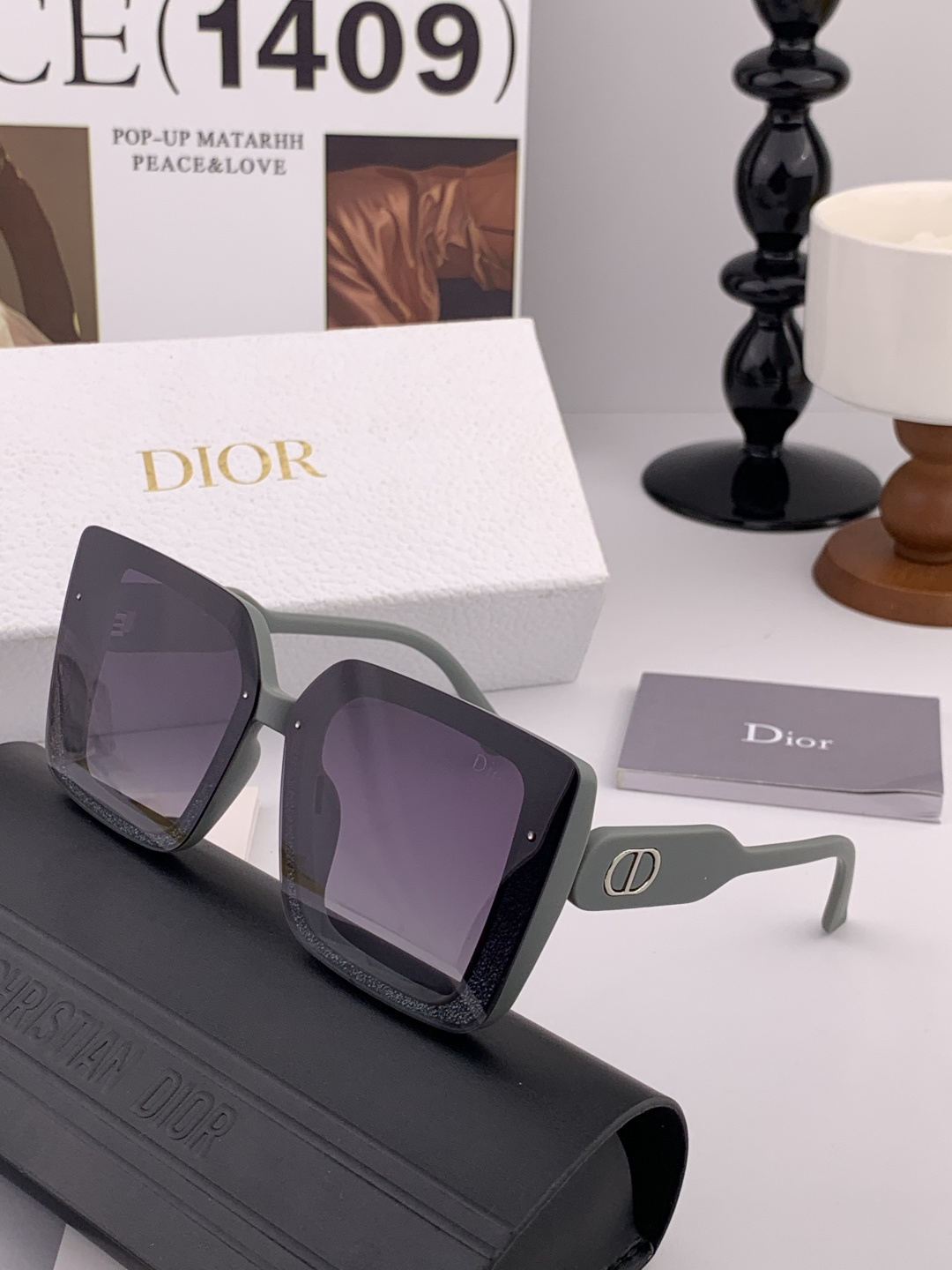 🔺 【DIOR-迪奥】2025开春新款 潮流爆款 时尚方框偏光太阳镜 高品质 佩戴舒适 网红潮款墨镜 型