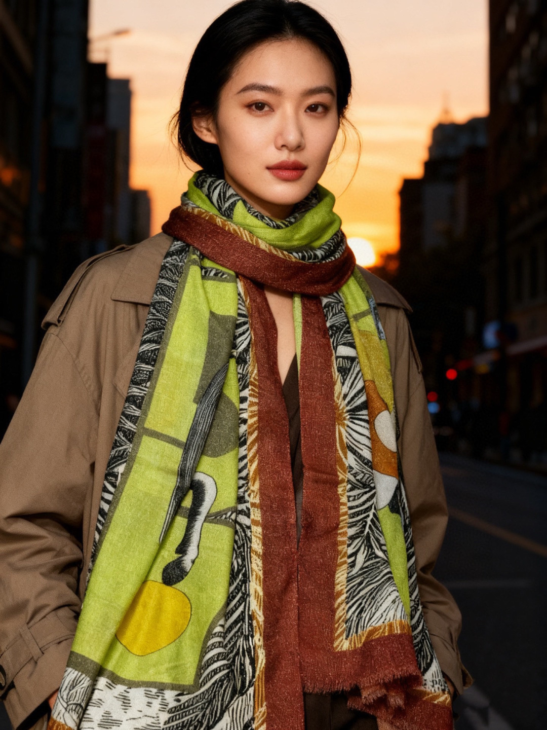 会发光发亮的围巾 爱马仕 专柜同步 买了都说好看羊绒印花‼️推荐💕顶级工艺超值‼️爱马仕专柜爆款🎁🎁羊绒