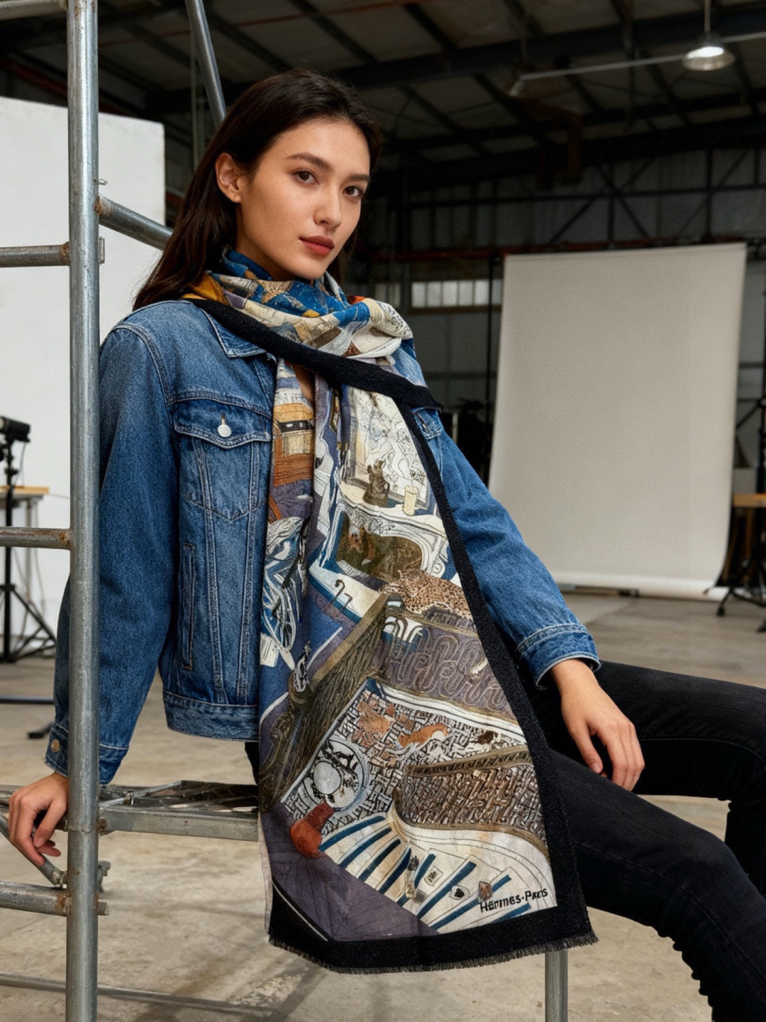 会发光发亮的围巾 爱马仕 专柜同步 买了都说好看羊绒印花‼️推荐💕顶级工艺超值‼️爱马仕专柜爆款🎁🎁羊绒