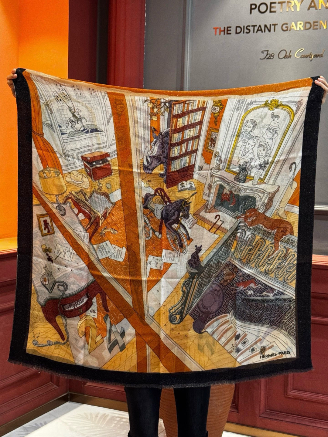 会发光发亮的围巾 爱马仕 专柜同步 买了都说好看羊绒印花‼️推荐💕顶级工艺超值‼️爱马仕专柜爆款🎁🎁羊绒