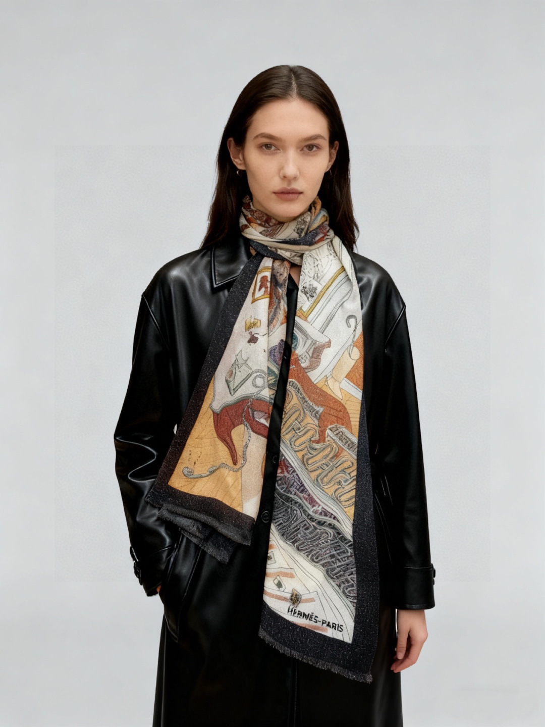 会发光发亮的围巾 爱马仕 专柜同步 买了都说好看羊绒印花‼️推荐💕顶级工艺超值‼️爱马仕专柜爆款🎁🎁羊绒