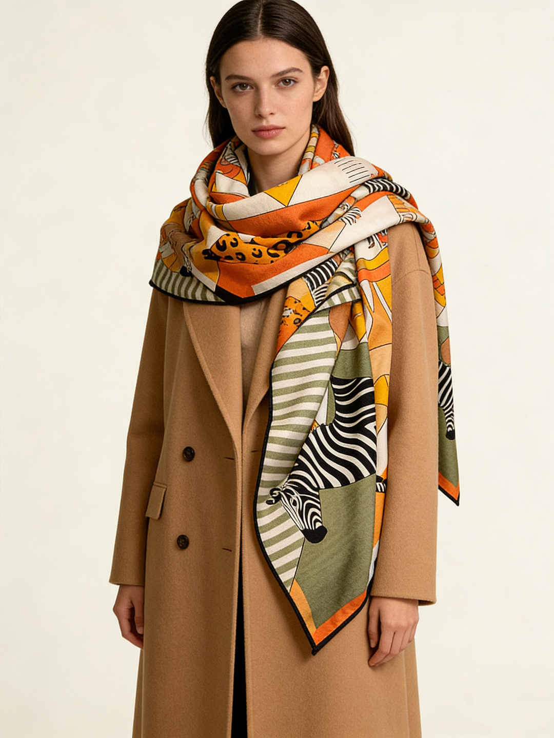 羊绒新款🆕👏👏买了都说好看‼️推荐💕爱马仕双面同色羊绒方巾【双面同色140】，顶级工艺超值‼️爱马仕专柜