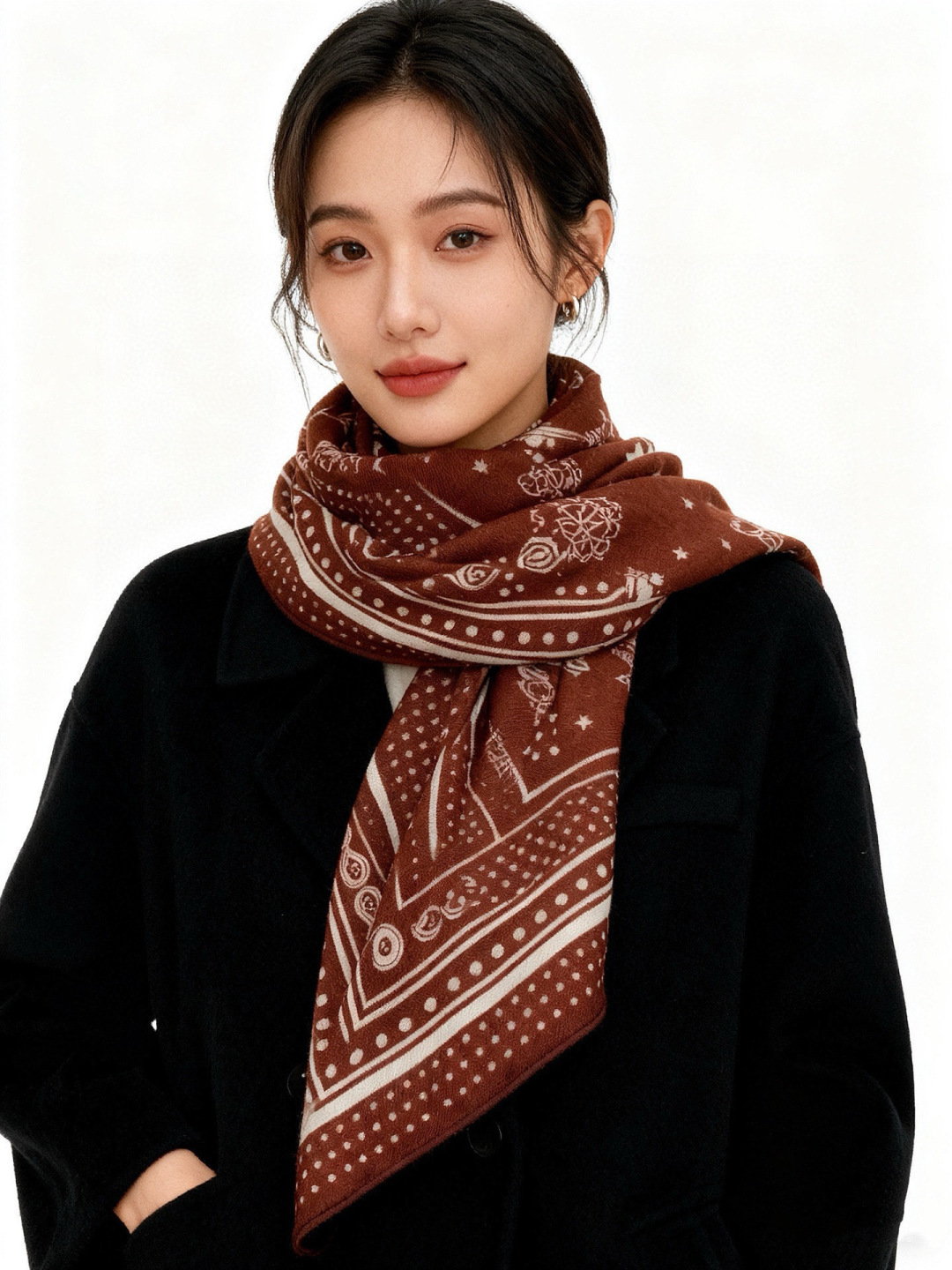 羊绒新款🆕👏👏买了都说好看‼️推荐💕爱马仕双面同色羊绒方巾【双面同色140】，顶级工艺超值‼️爱马仕专柜