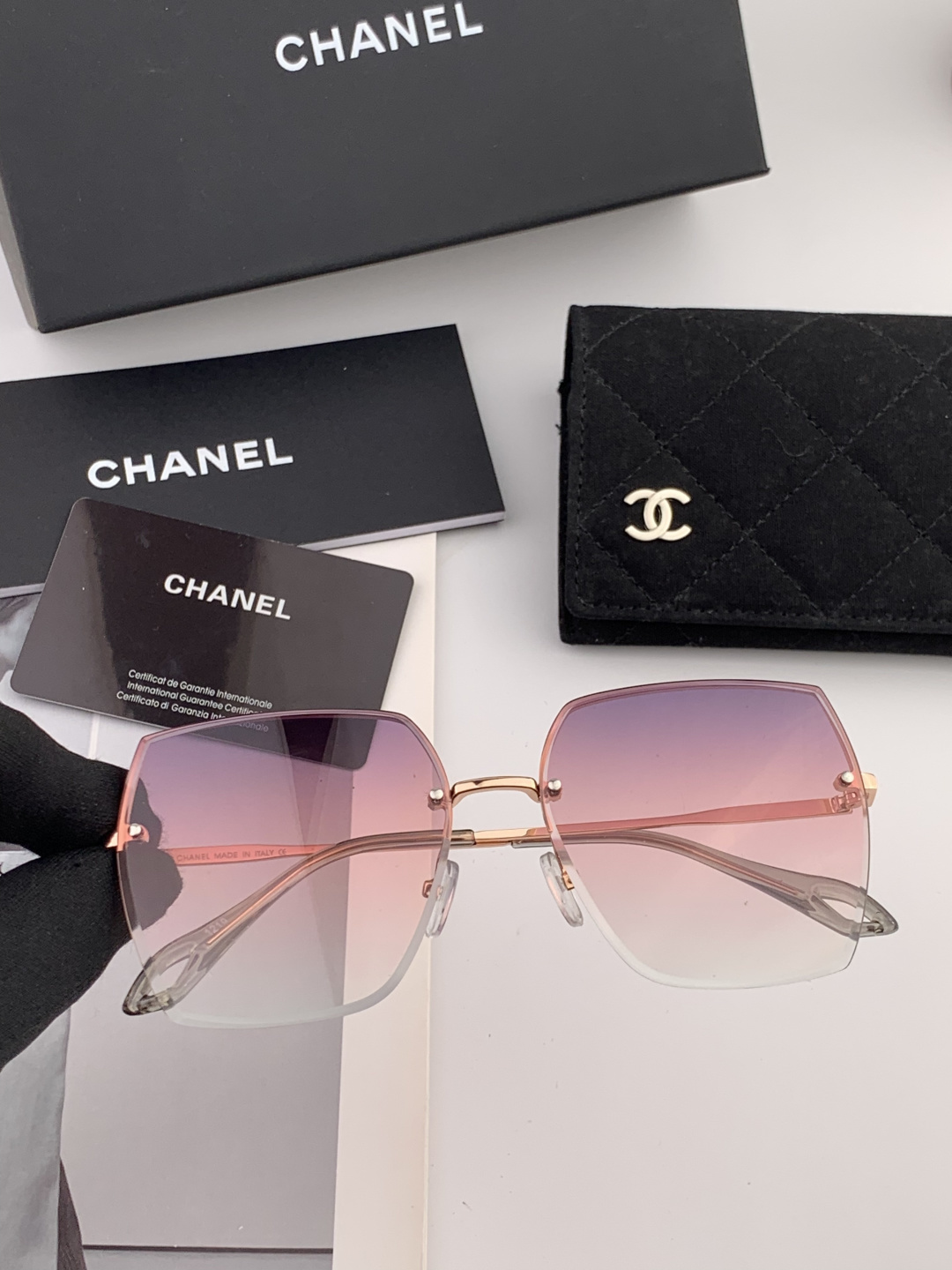 CHANE 香奈儿🌋☔️时尚无框太阳镜镜片 顶级奢侈品[强] 高品质[胜利][亲亲]🍦🍨 [得意] 气质