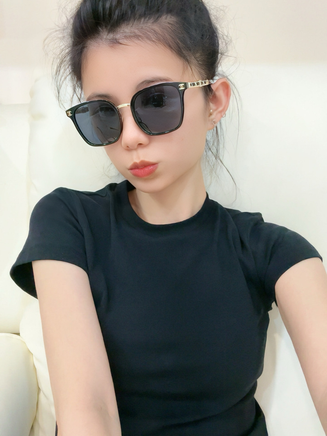 🔺CHANEL🔻2025官方早春新款，众多明星同款[色]香奈儿‼️‼️新款大框墨镜 ，🌈🌈宝丽来超清太阳