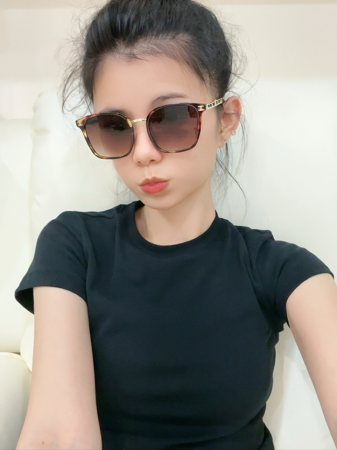 🔺CHANEL🔻2025官方早春新款，众多明星同款[色]香奈儿‼️‼️新款大框墨镜 ，🌈🌈宝丽来超清太阳