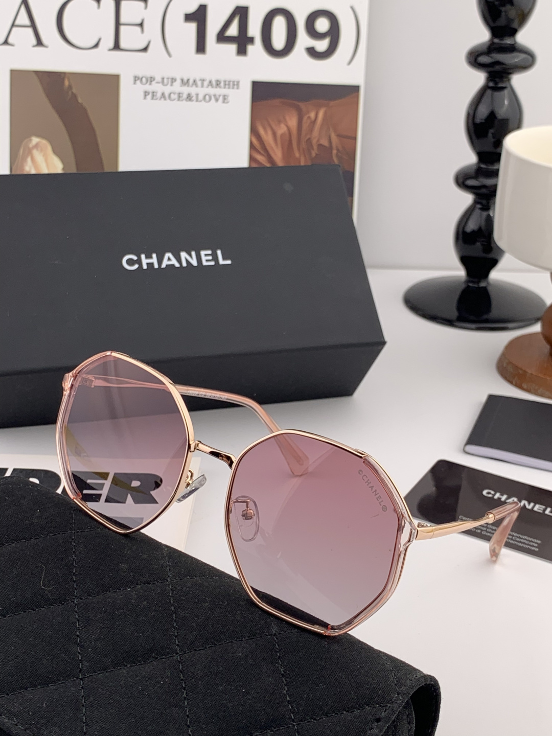 香奈儿🔺Chanel🔻2025官方众多明星同款[色]香奈儿‼‼新款大框偏光墨镜 🌈🌈宝丽来超清偏光太阳镜