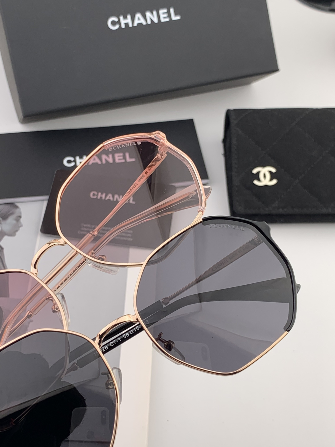 香奈儿🔺Chanel🔻2025官方众多明星同款[色]香奈儿‼‼新款大框偏光墨镜 🌈🌈宝丽来超清偏光太阳镜