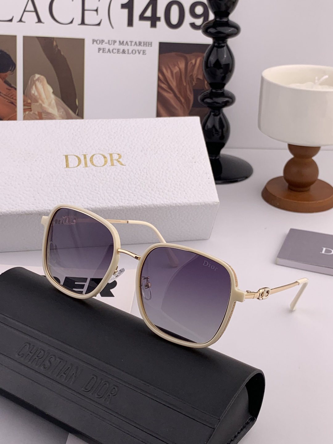 🔺 DIOR🔻2025官方新款 众多明星同款[色]‼️‼️新款大框偏光墨镜 🌈🌈宝丽来超清加厚太阳镜🔝🔝