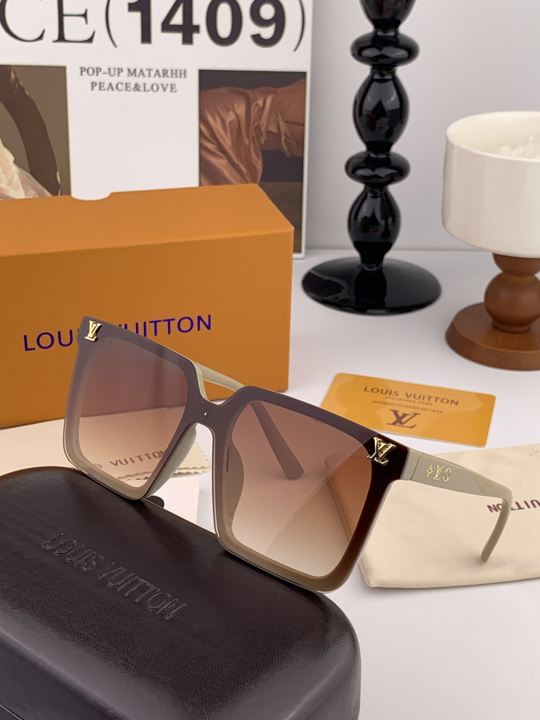 🔺LV🔻2025早春新款，众多明星同款[色]LV‼️‼️新款大框墨镜 ，🌈🌈宝丽来超清太阳镜🔝🔝型号：L