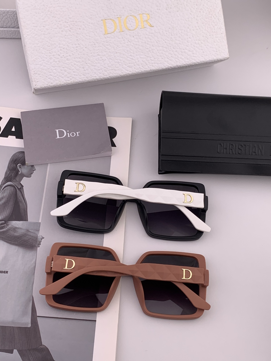 🔺 【DIOR-迪奥】开春新款 潮流爆款 时尚方框偏光太阳镜 高品质 佩戴舒适 网红潮款墨镜 型号：D8