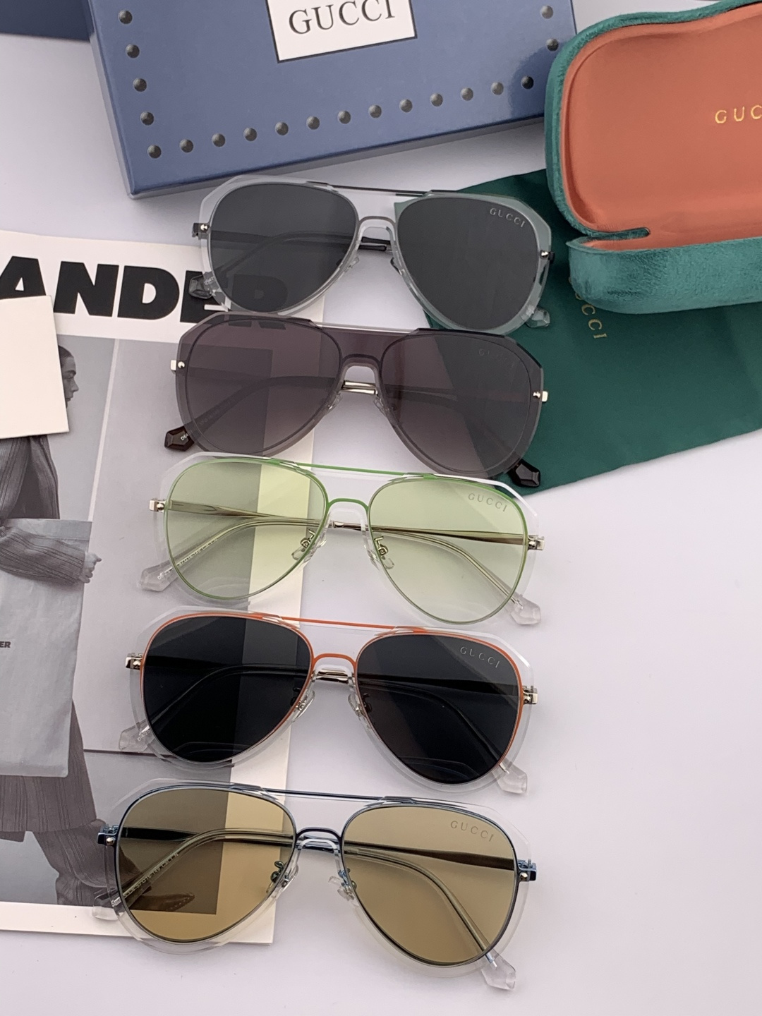 GUCC* 2026 新款男女情侣款太阳iP电镀永不褪色 卖点：超轻超有弹性整幅眼镜片：高清尼龙偏光镜片